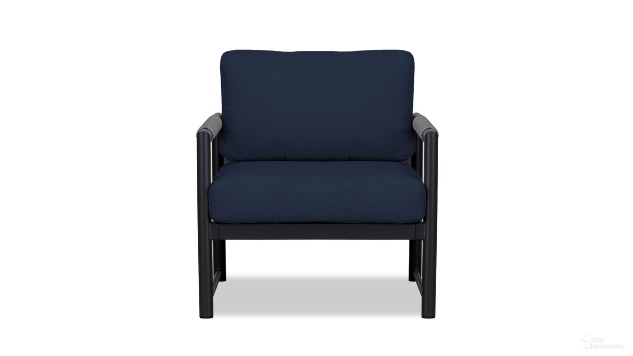 The appearance of Alto Club Chair In Spectrum Indigo and Black designed by Harmonia Living in the modern / contemporary interior design. This spectrum indigo/black piece of furniture  was selected by 1StopBedrooms from Alto Collection to add a touch of cosiness and style into your home. Sku: ALTO-BK-CO-CC-IN. Material: Aluminum.