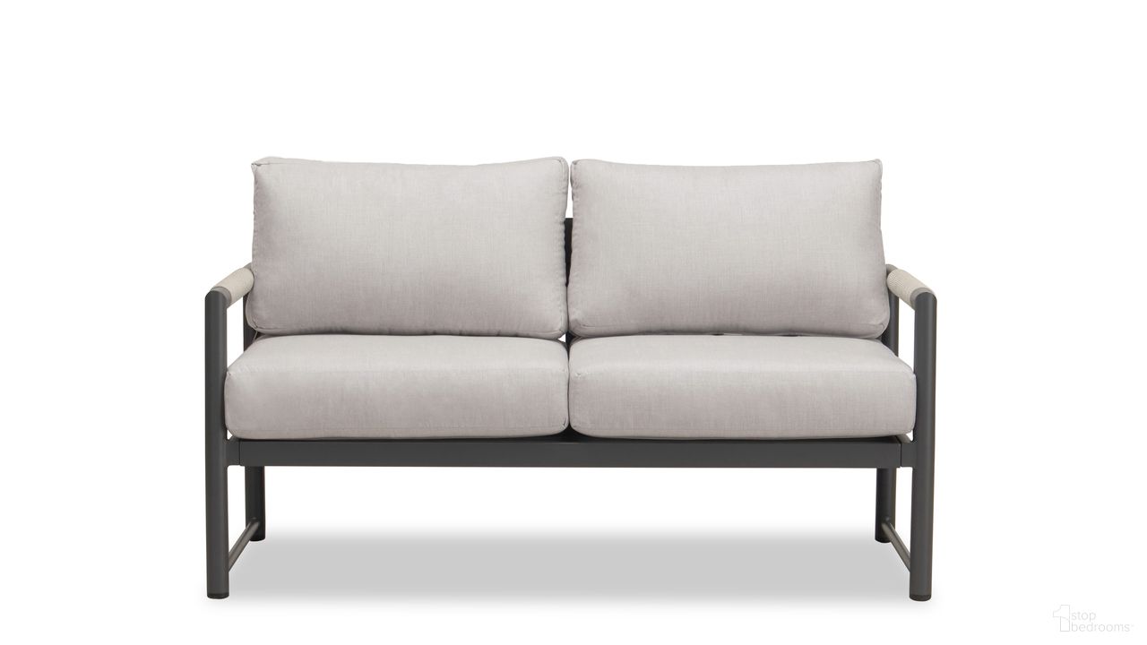 The appearance of Alto Loveseat In Cast Silver and Slate designed by Harmonia Living in the modern / contemporary interior design. This cast silver/slate piece of furniture  was selected by 1StopBedrooms from Alto Collection to add a touch of cosiness and style into your home. Sku: ALTO-SL-PG-LS-CS. Material: Aluminum.