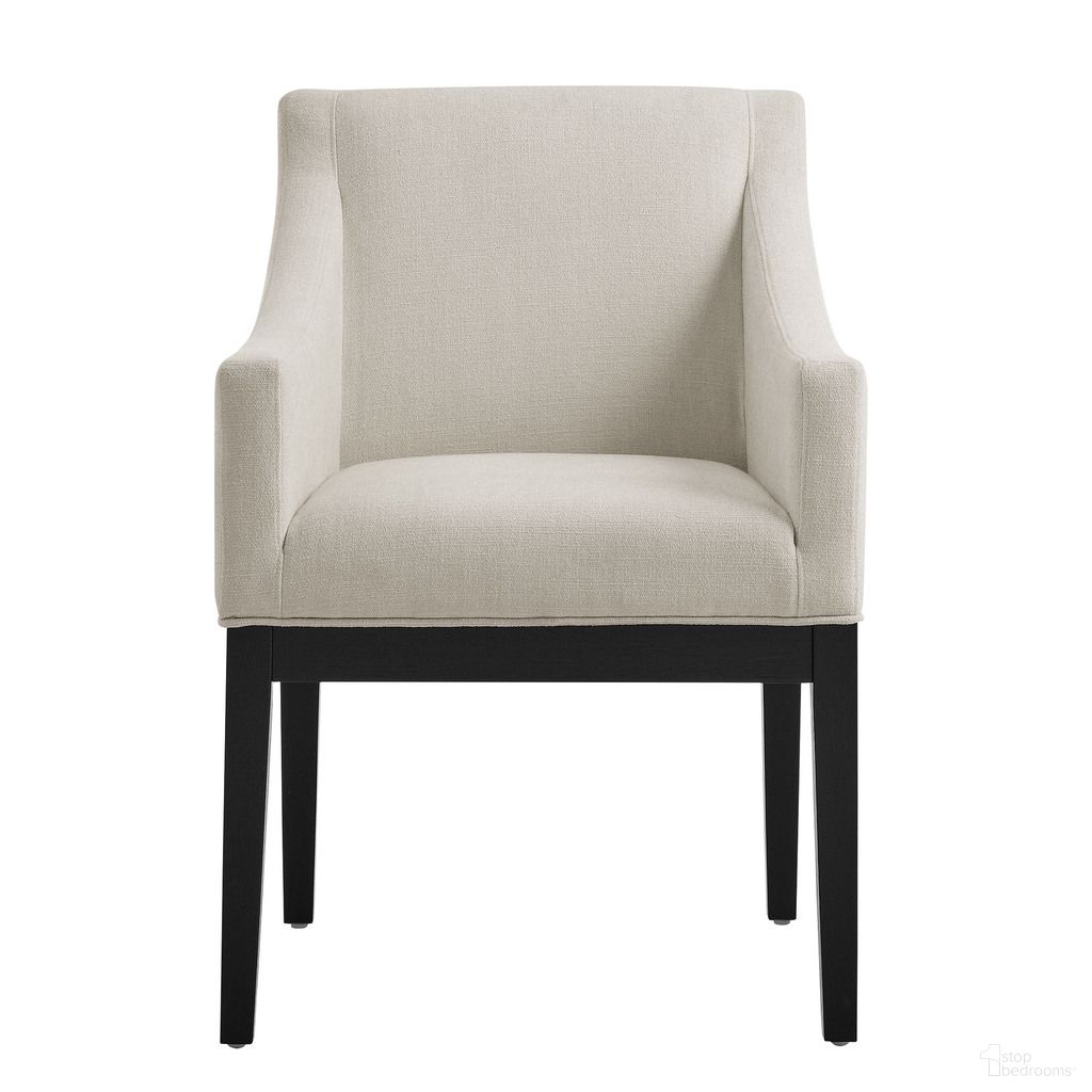 The appearance of Alton Fabric Upholstered Dining Armchair In Salt and Black designed by Modway in the modern / contemporary interior design. This salt/black piece of furniture  was selected by 1StopBedrooms from Alton Collection to add a touch of cosiness and style into your home. Sku: EEI-7058-SAL-BLK. Material: Fabric. Chair Type: Arm Chair.