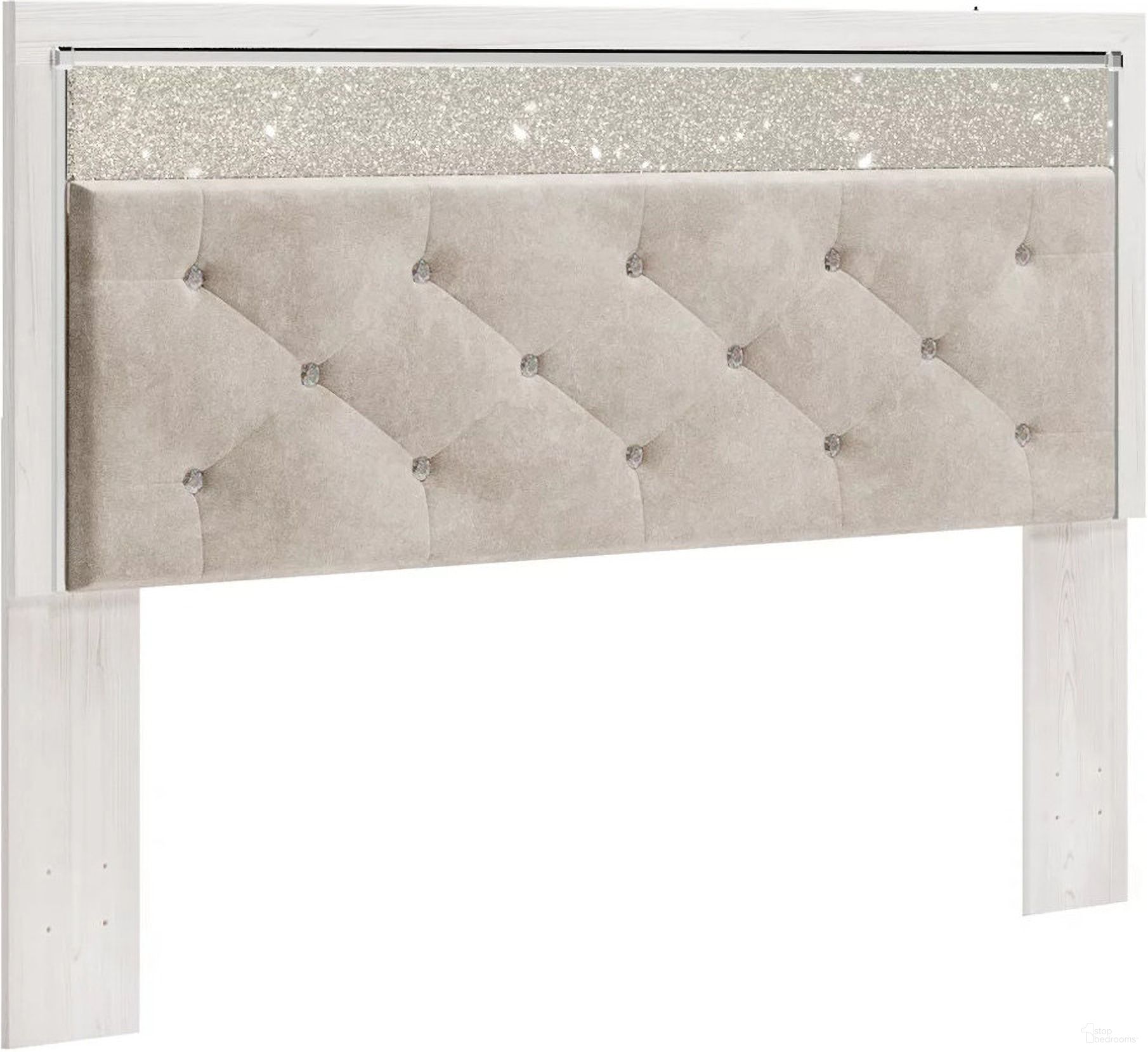 The appearance of Altyra White King/California King Upholstered Panel Headboard Only designed by Signature Design by Ashley in the modern / contemporary interior design. This white piece of furniture was selected by 1StopBedrooms from Altyra Collection to add a touch of cosiness and style into your home. Sku: B2640-58. Material: Fabric. Bed Size: King.