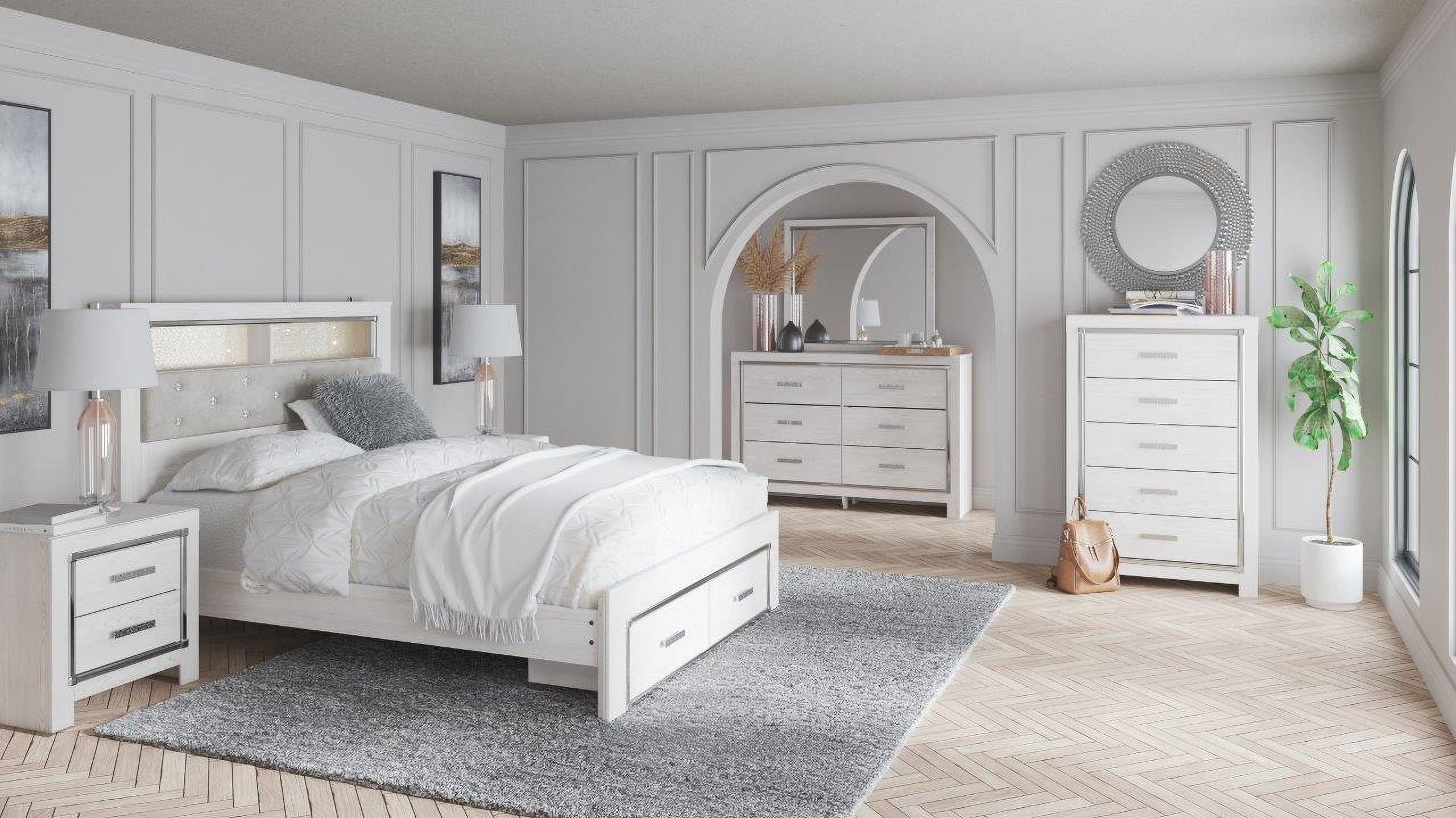 Altyra White Panel Bookcase Storage Bedroom Set by Ashley