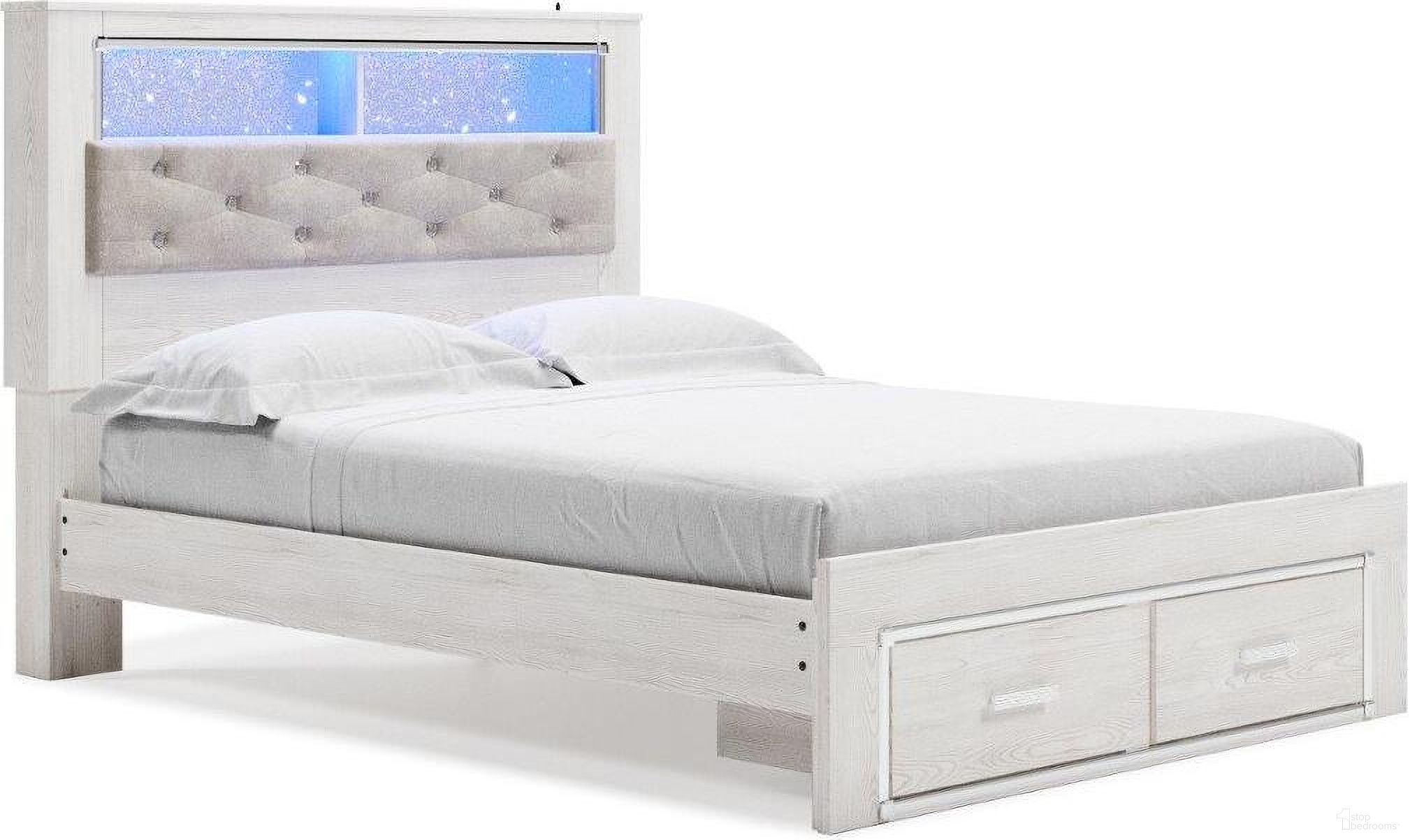 The appearance of Altyra White Queen Panel Bookcase Storage Bed designed by Signature Design by Ashley in the modern / contemporary interior design. This white piece of furniture was selected by 1StopBedrooms from Altyra Collection to add a touch of cosiness and style into your home. Sku: B2640-65;B2640-54S;B2640-95;B100-13. Bed Type: Storage Bed. Material: Fabric. Bed Size: Queen.
