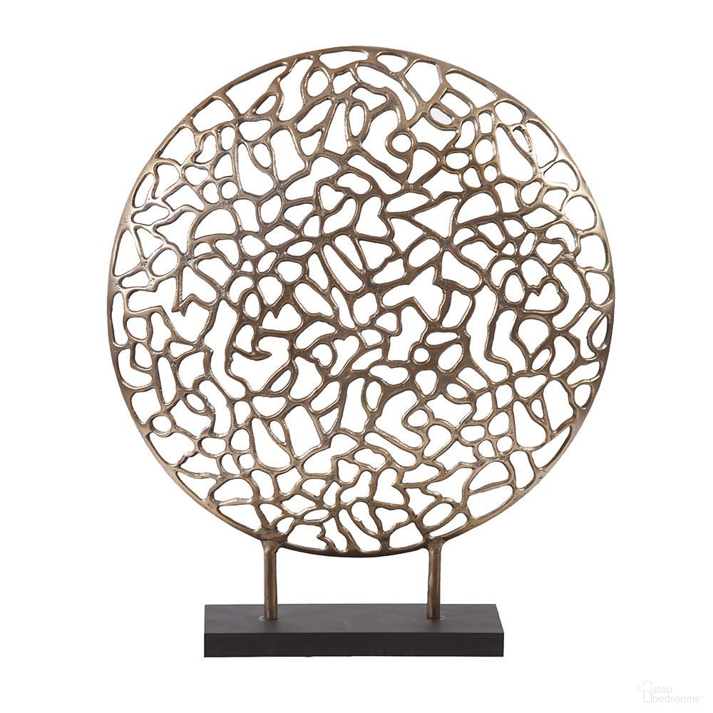 Aluminum Branch Disk Sculpture In Bronze