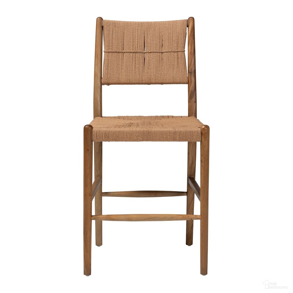 The appearance of Alva Handwoven Paper Loom Woven Counter Stool with Mahogany Wood Frame In Honey and Brown designed by Baxton Studio in the transitional interior design. This honey/brown piece of furniture  was selected by 1StopBedrooms from Alva Collection to add a touch of cosiness and style into your home. Sku: MD-39889-Alva-Honey-Wooden-CS. Material: Mahogany.