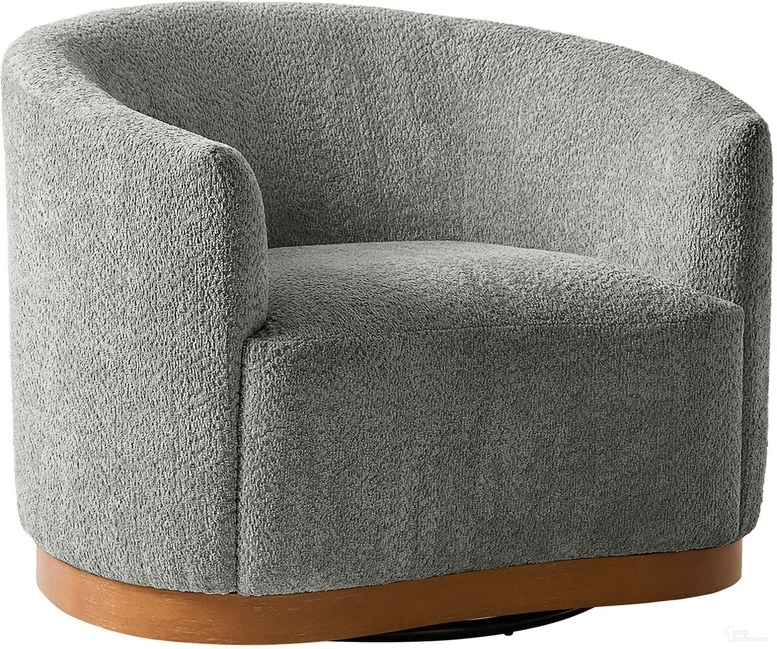 Alva Swivel Armchair In Gray