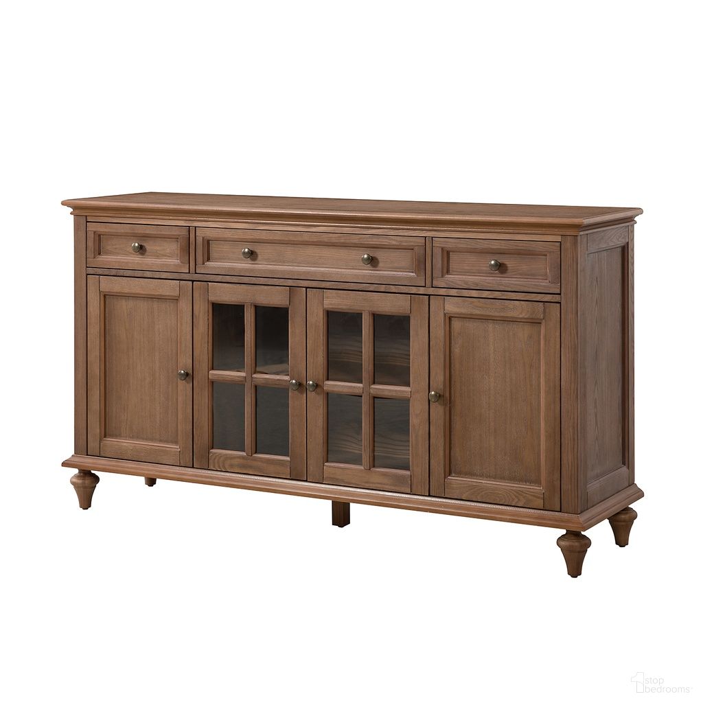 The appearance of Alvise 3 Drawer Sideboard In Acorn designed by Karat Home in the modern / contemporary interior design. This acorn piece of furniture was selected by 1StopBedrooms from Alvise Collection to add a touch of cosiness and style into your home. Sku: SBHM0622-ACR. Material: Engineered Wood.