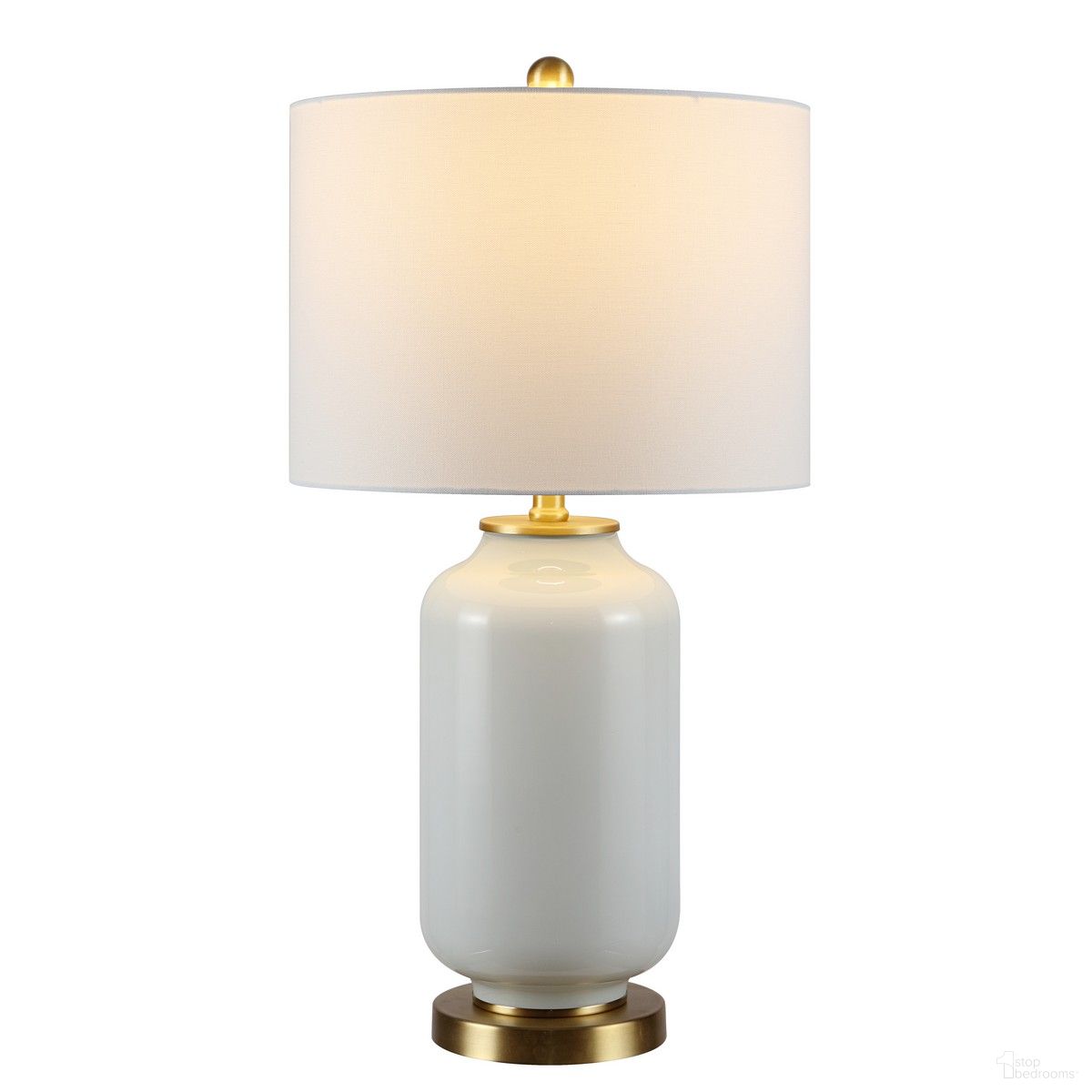 Amaia Glass Table Lamp in White