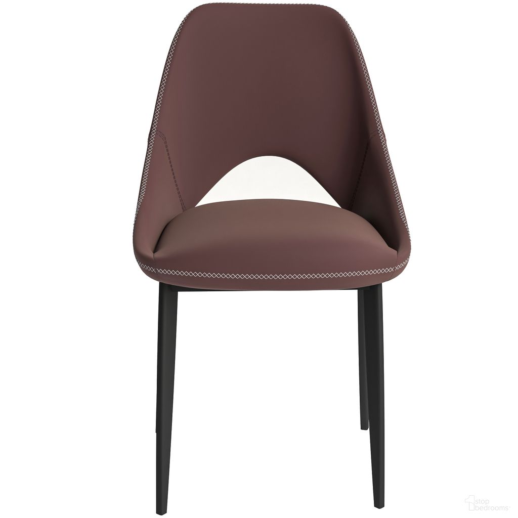 The appearance of Amalfi Fabric Modern Dining Chair In Plum Purple designed by LeisureMod in the modern / contemporary interior design. This plum purple piece of furniture  was selected by 1StopBedrooms from Amalfi Collection to add a touch of cosiness and style into your home. Sku: AC48PR. Material: Iron. Chair Type: Side Chair.