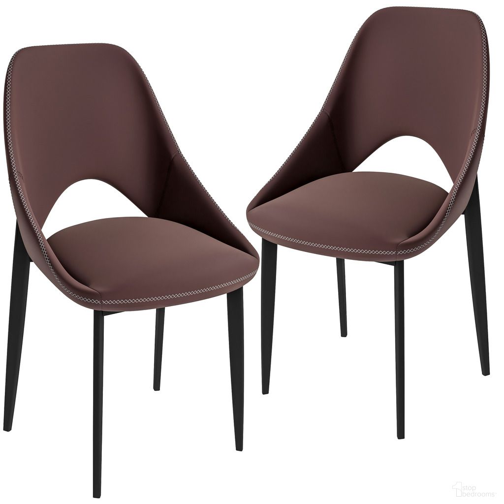 The appearance of Amalfi Fabric Modern Dining Chair Set of 2 In Plum Purple designed by LeisureMod in the modern / contemporary interior design. This plum purple piece of furniture  was selected by 1StopBedrooms from Amalfi Collection to add a touch of cosiness and style into your home. Sku: AC48PR2. Material: Iron. Chair Type: Side Chair.