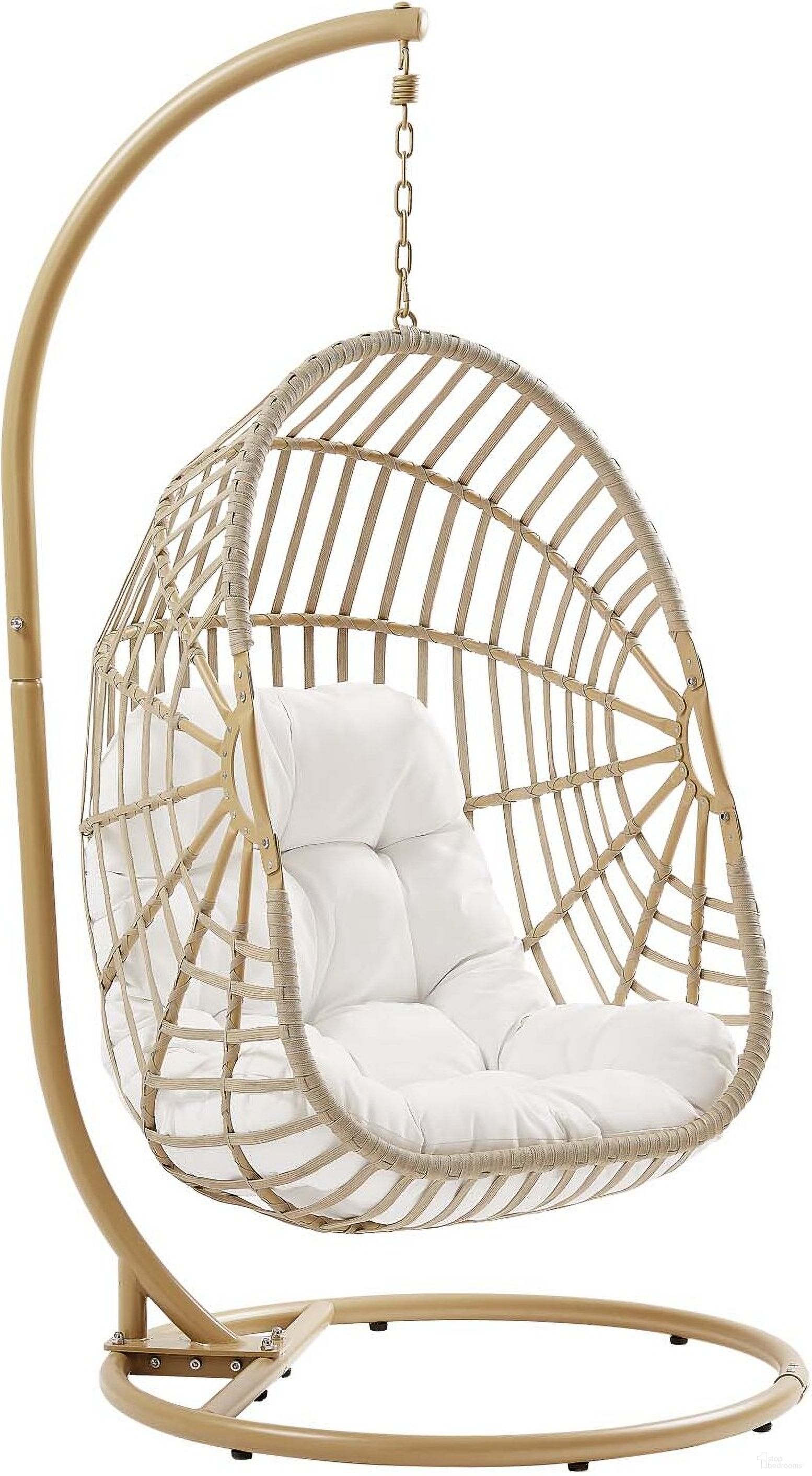 The appearance of Amalie Wicker Rattan Outdoor Patio Swing Chair In Natural White designed by Modway in the transitional interior design. This natural white piece of furniture was selected by 1StopBedrooms from Amalie Collection to add a touch of cosiness and style into your home. Sku: EEI-6261-NAT-BASE;EEI-6261-NAT-WHI. Material: Fabric.