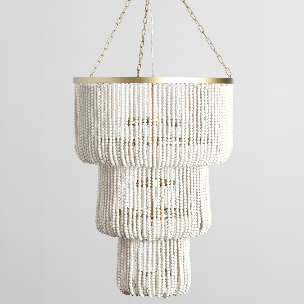 Amanda Beaded Chandelier In White