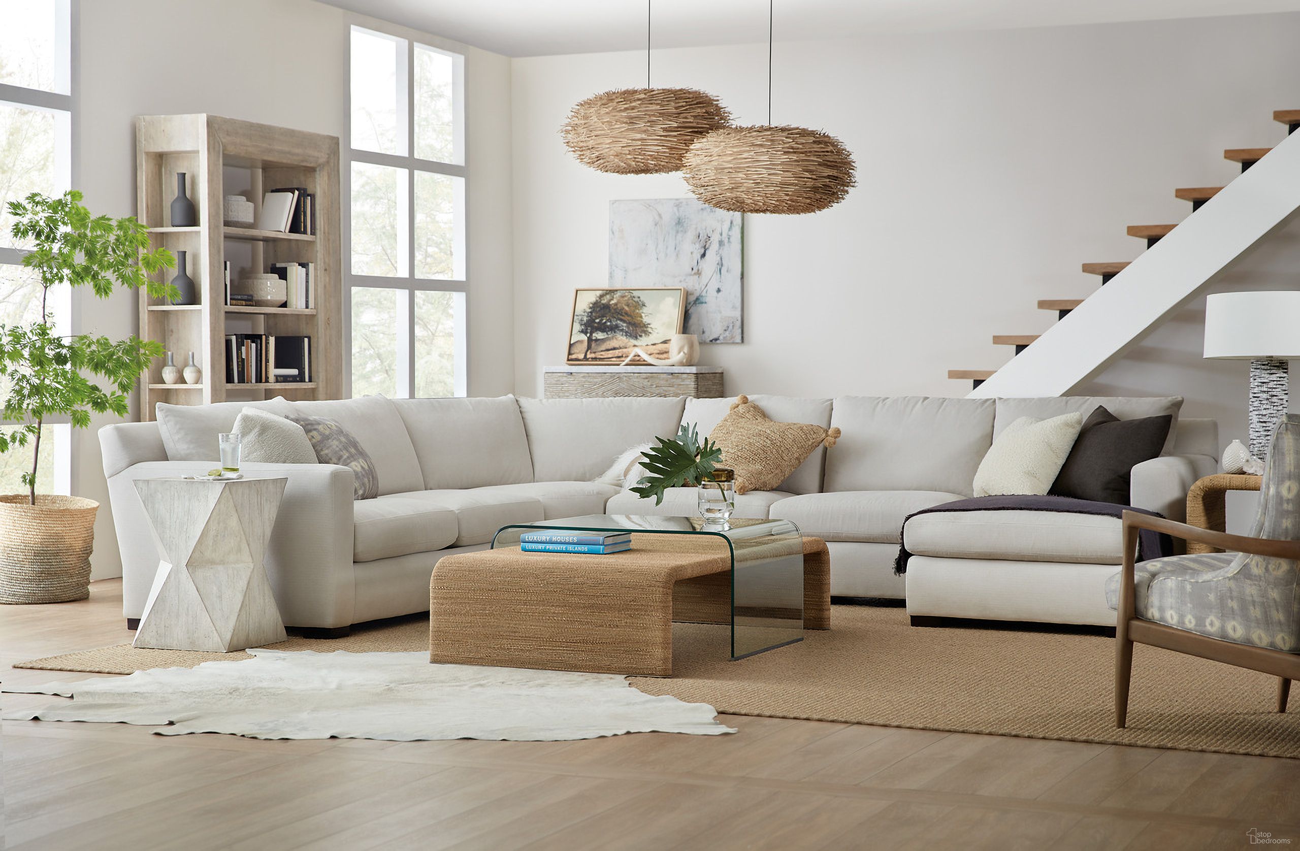 The appearance of American Life Amani Brown Rope And Glass Occasional Table Set designed by Hooker in the transitional interior design. This brown piece of furniture was selected by 1StopBedrooms from American Life Amani Collection to add a touch of cosiness and style into your home. Sku: 1672-80210-80;1672-50003-00. Material: Glass.
