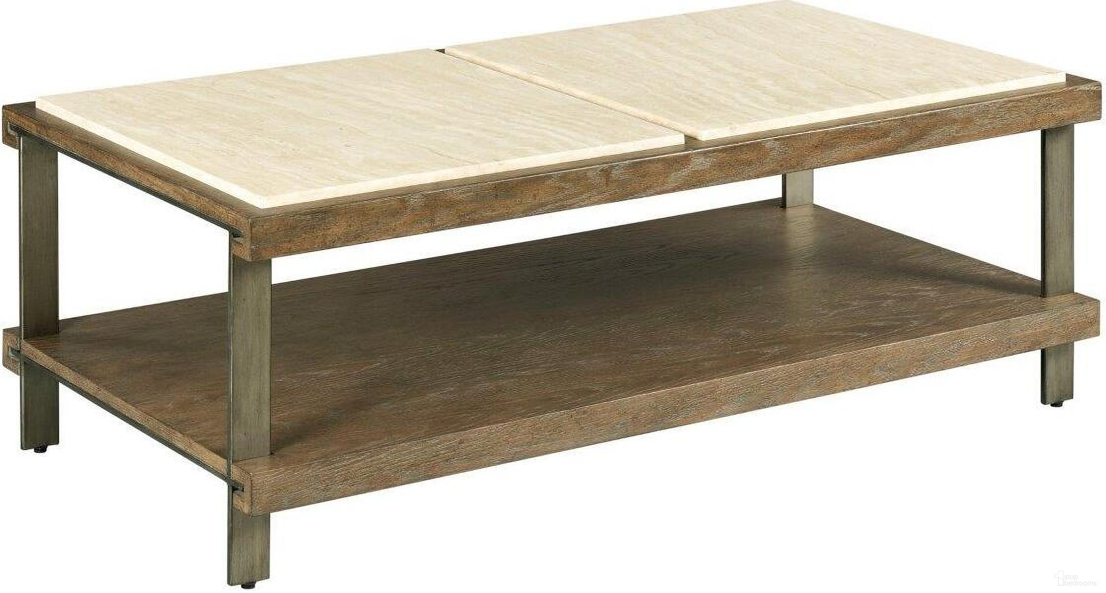 The appearance of Amara Rectangular Coffee Table designed by Hammary in the transitional interior design. This medium stain piece of furniture  was selected by 1StopBedrooms from Amara Collection to add a touch of cosiness and style into your home. Sku: 034-910. Material: Wood.