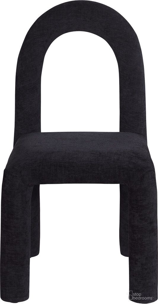 The appearance of Amari Chenille Fabric Dining Chair Set of 2 In Black designed by Meridian in the modern / contemporary interior design. This black piece of furniture was selected by 1StopBedrooms from Amari Collection to add a touch of cosiness and style into your home. Sku: 11061Black-C. Material: Chenille. Chair Type: Side Chair.