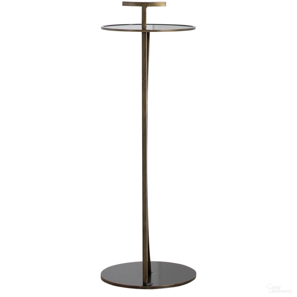 The appearance of Amari Drink Table In Brushed Brass designed by Gabby in the transitional interior design. This brushed brass piece of furniture  was selected by 1StopBedrooms from Amari Collection to add a touch of cosiness and style into your home. Sku: SCH-175533. Material: Metal.