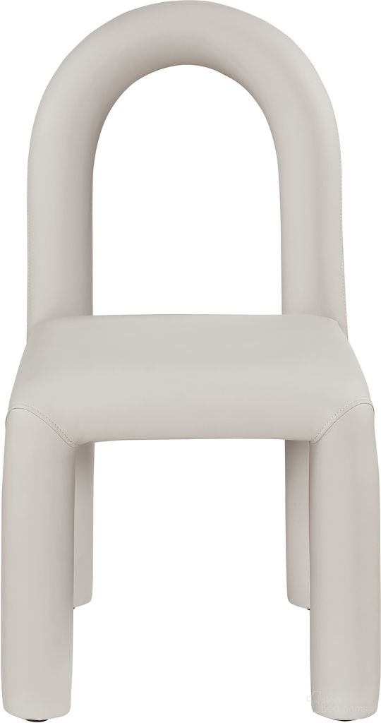 Amari Vegan Leather Dining Chair Set of 2 In Taupe
