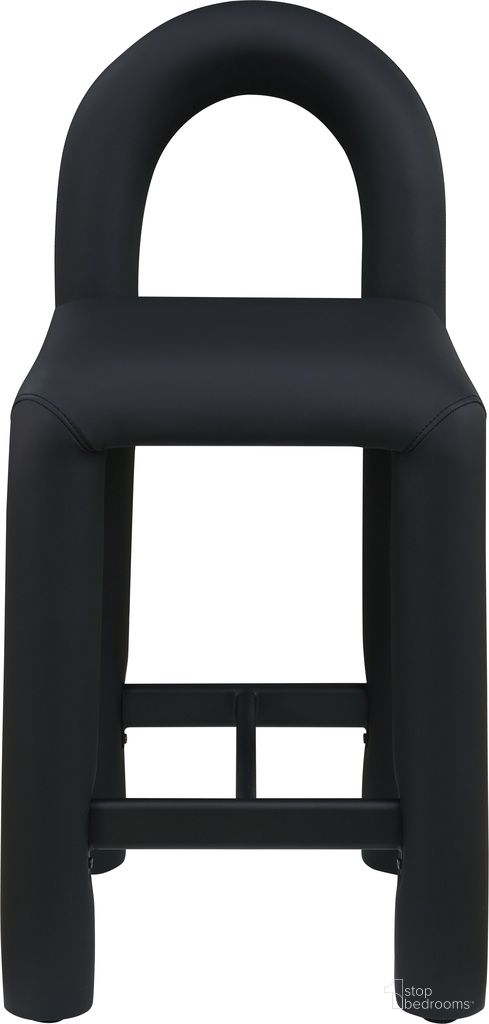 The appearance of Amari Vegan Leather Stool In Black designed by Meridian in the modern / contemporary interior design. This black piece of furniture was selected by 1StopBedrooms from Amari Collection to add a touch of cosiness and style into your home. Sku: 11064Black-C. Material: Vegan Leather.