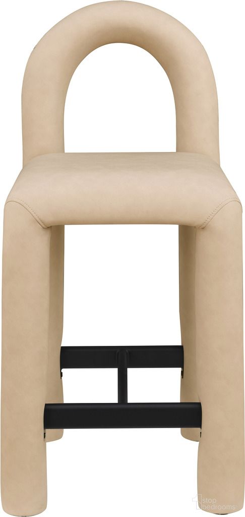 The appearance of Amari Vegan Leather Stool In Tan designed by Meridian in the modern / contemporary interior design. This tan piece of furniture was selected by 1StopBedrooms from Amari Collection to add a touch of cosiness and style into your home. Sku: 11064Tan-C. Material: Vegan Leather.