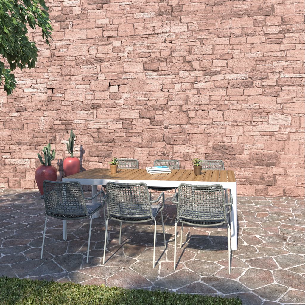 The appearance of Amazonia Hopper 7-Piece Rectangular Patio Dining Set In Grey designed by International Home Miami in the modern / contemporary interior design. This grey piece of furniture was selected by 1StopBedrooms from Mykonos Collection to add a touch of cosiness and style into your home. Sku: SC PORTALS_6OBERON GR_GR_OUT. Material: Aluminum.