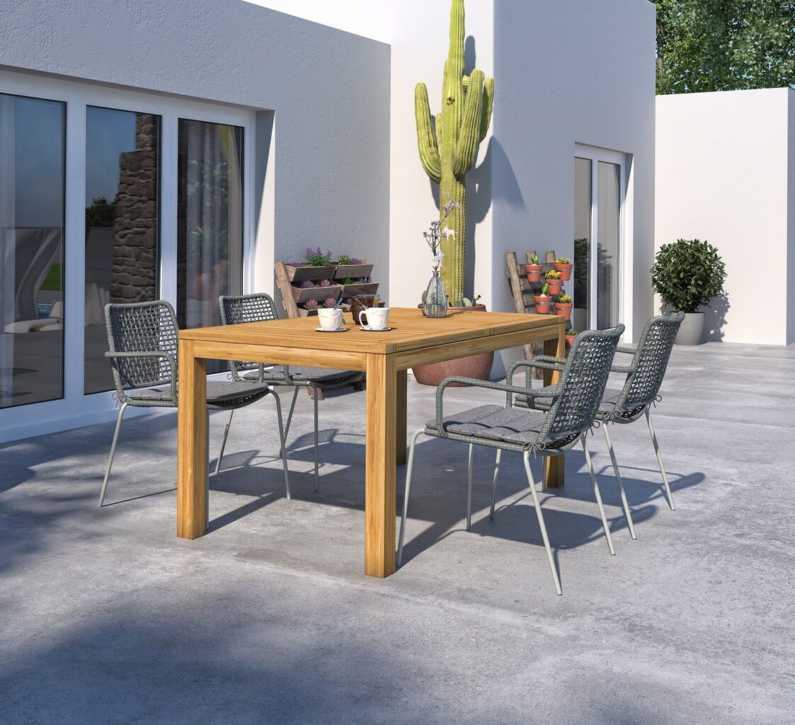 The appearance of Amazonia Jonathan 5-Piece Rectangular Patio Dining Set In Grey designed by International Home Miami in the modern / contemporary interior design. This grey piece of furniture was selected by 1StopBedrooms from Mykonos Collection to add a touch of cosiness and style into your home. Sku: SC RINREC_4OBERON GR_GR_OUT. Material: Wood.