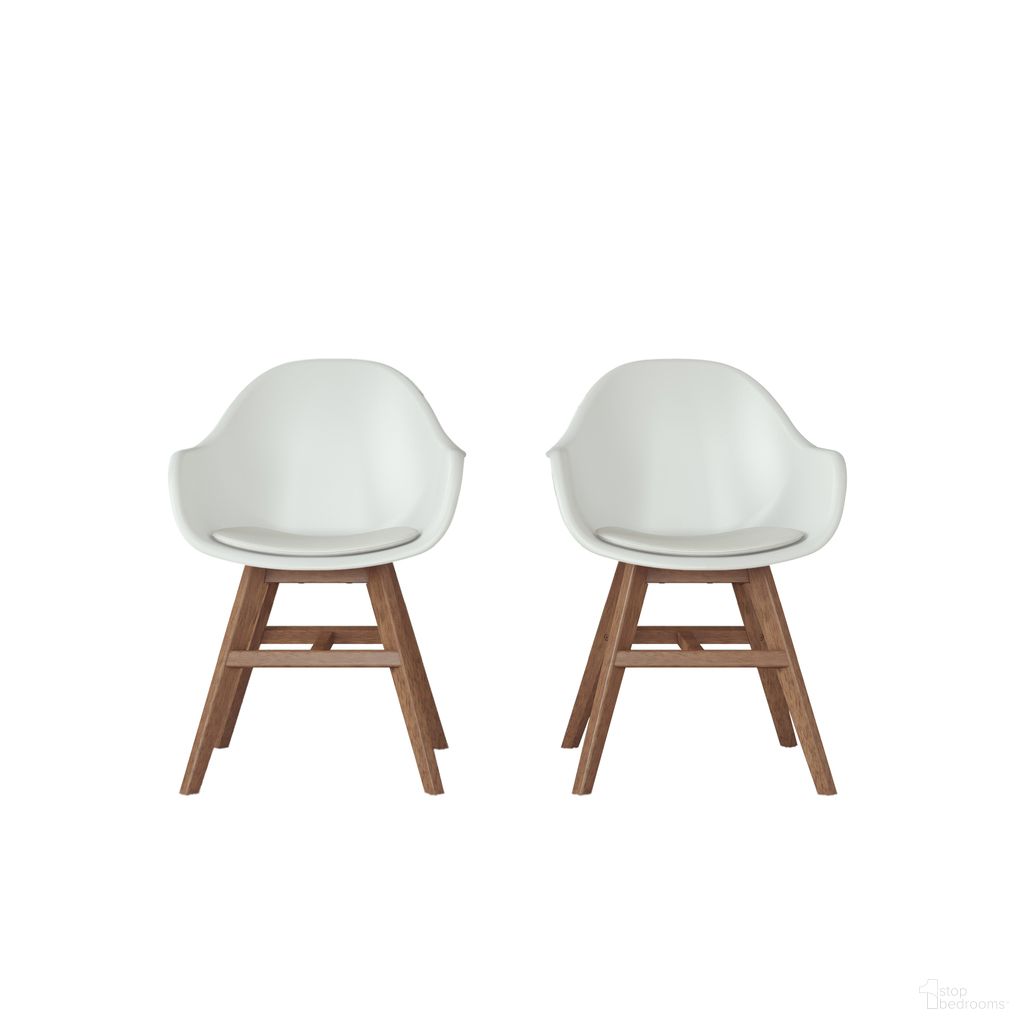 The appearance of Amazonia Targaryen 2-Piece Arm Chairs Set In White designed by International Home Miami in the modern / contemporary interior design. This white piece of furniture was selected by 1StopBedrooms from Amsterdam Collection to add a touch of cosiness and style into your home. Sku: SC 2CONCARM WH_WH PAR. Material: Resin.