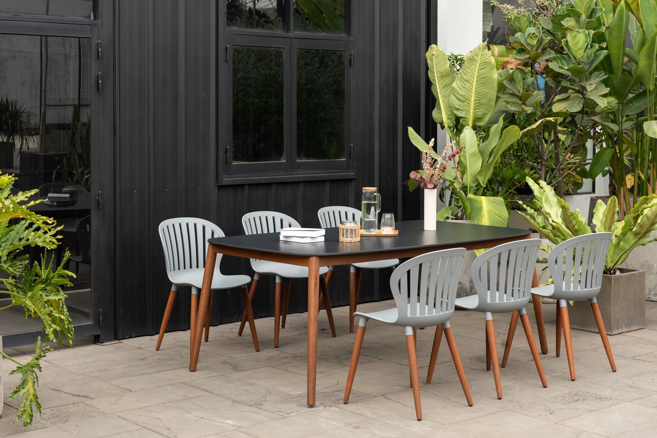 The appearance of Amazonia UrbanSeabreeze 7-Piece Rectangular Patio Dining Set In Grey designed by International Home Miami in the modern / contemporary interior design. This grey piece of furniture was selected by 1StopBedrooms from Florence Collection to add a touch of cosiness and style into your home. Sku: CHAMRBK_6CANSD GR. Material: Wood.