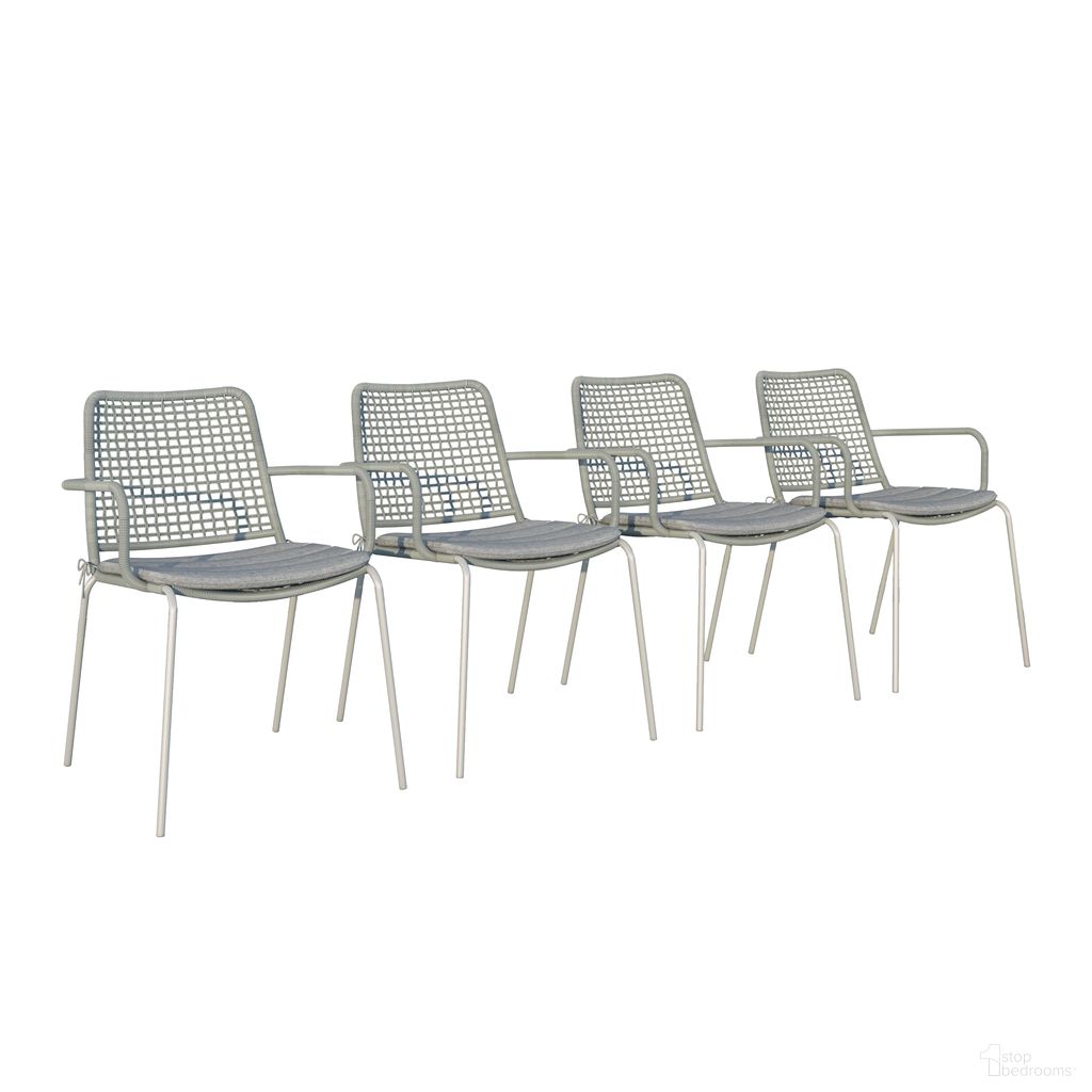 The appearance of Amazonia Will 4-Piece Chairs Set In Grey designed by International Home Miami in the modern / contemporary interior design. This grey piece of furniture  was selected by 1StopBedrooms from Santorini Collection to add a touch of cosiness and style into your home. Sku: SC 4OBERON GR. Material: Metal.