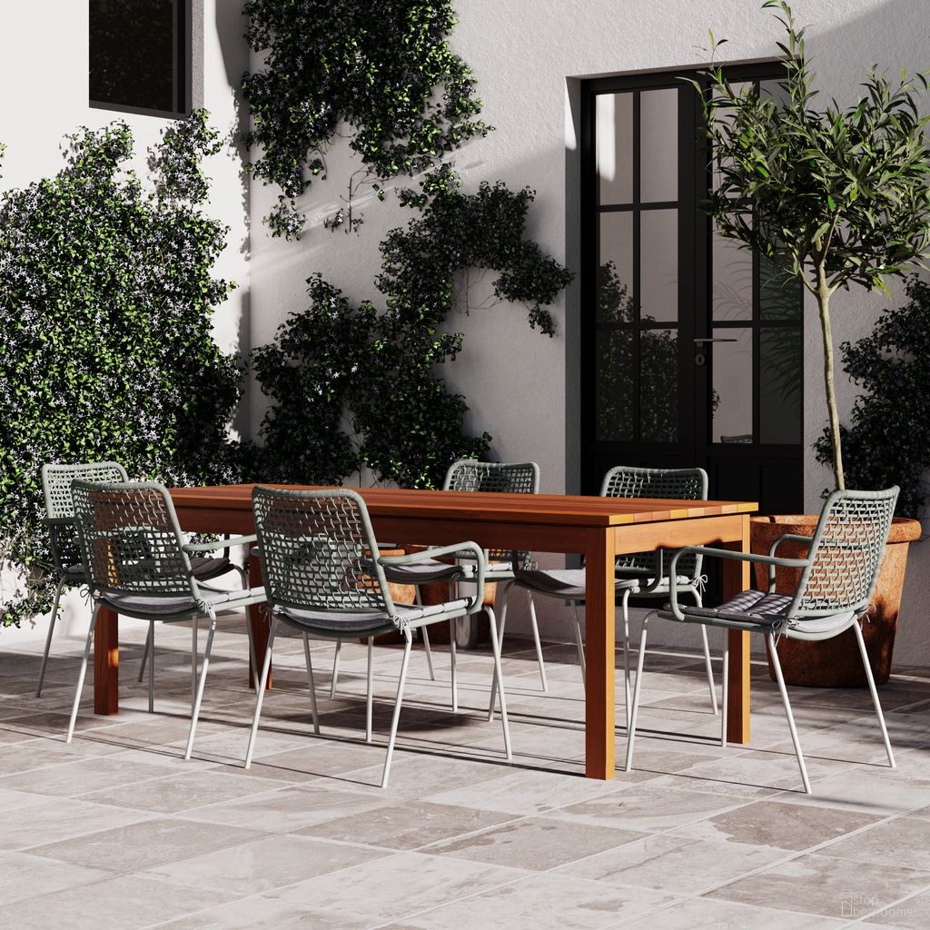 The appearance of Amazonia Will 7-Piece Rectangular Patio Dining Set In Grey designed by International Home Miami in the modern / contemporary interior design. This grey piece of furniture was selected by 1StopBedrooms from Santorini Collection to add a touch of cosiness and style into your home. Sku: BT 265_6OBERON GR_GR_OUT. Material: Wood.