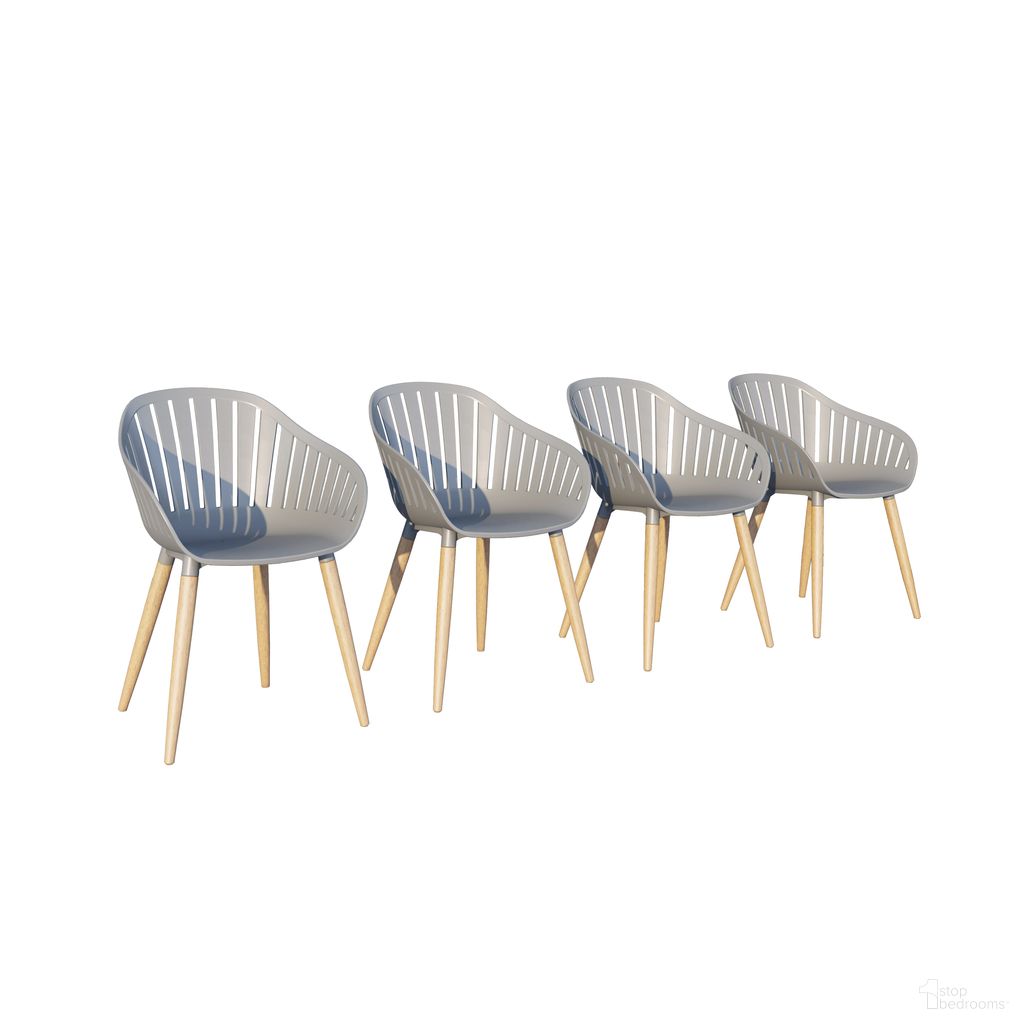 The appearance of Amazonia Winterfell 4-Piece Chairs Set In Grey designed by International Home Miami in the modern / contemporary interior design. This grey piece of furniture was selected by 1StopBedrooms from Florence Collection to add a touch of cosiness and style into your home. Sku: SC 4CANNES GR_LOT. Material: Resin.