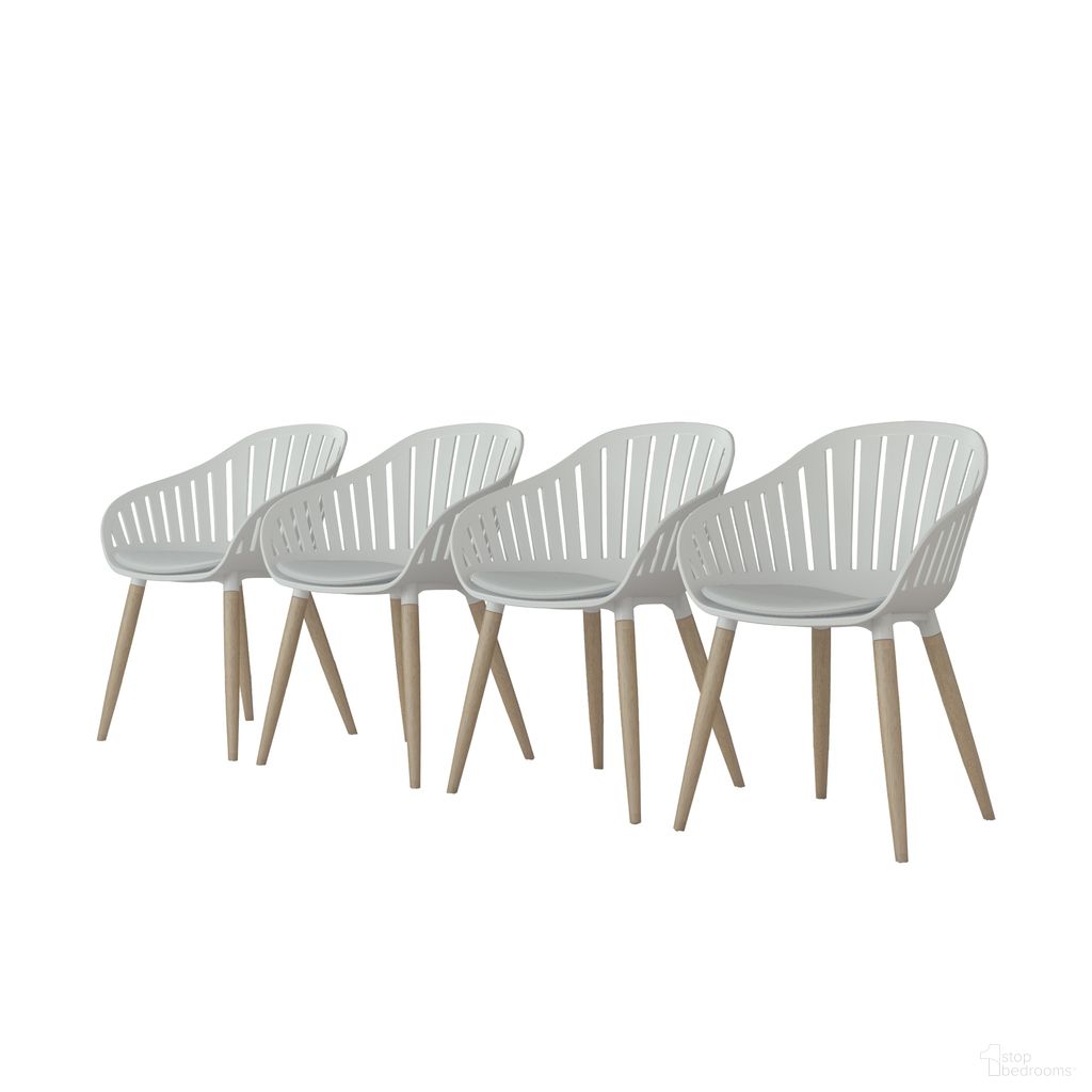 The appearance of Amazonia Winterfell 4-Piece Chairs Set In White designed by International Home Miami in the modern / contemporary interior design. This white piece of furniture was selected by 1StopBedrooms from Florence Collection to add a touch of cosiness and style into your home. Sku: SC 4CANNES WH_WH LOT. Material: Resin.