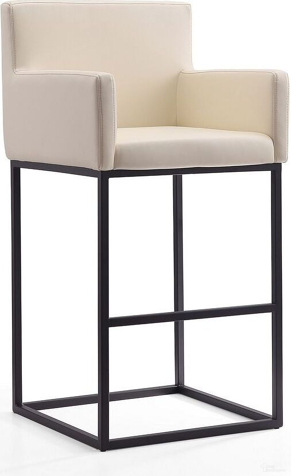 Ambassador Barstool in Cream and Black