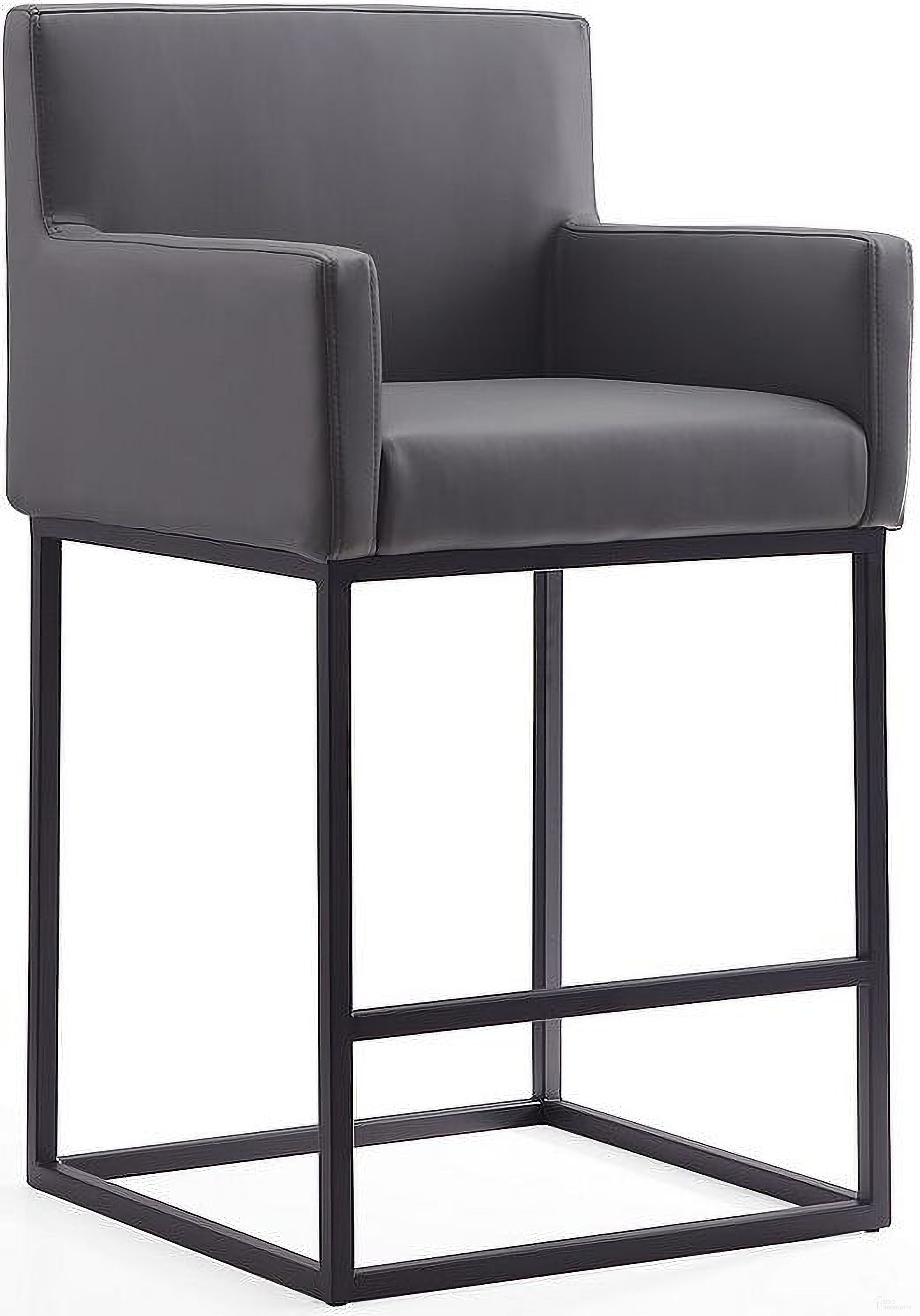 Ambassador Counter Stool in Grey and Black