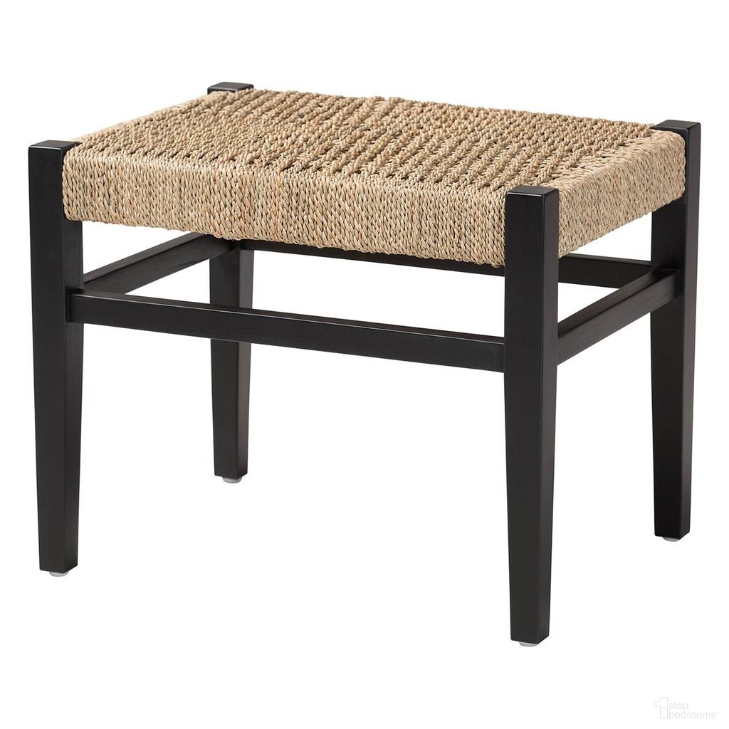 The appearance of Amber Handwoven Seagrass Accent Bench with Wood Frame In Natural Brown and Black designed by Baxton Studio in the bohemian interior design. This natural brown and black piece of furniture  was selected by 1StopBedrooms from Amber Collection to add a touch of cosiness and style into your home. Sku: Amber-Natural/Black Matte-Wooden/Seagrass-Bench. Material: Mahogany.