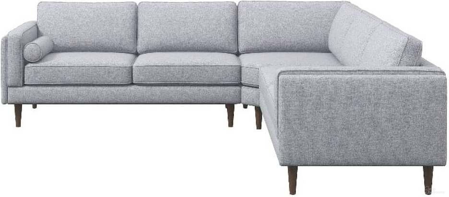 The appearance of Amber Symmetrical Corner Sofa In Light Grey Fabric designed by Ashcroft Furniture in the transitional interior design. This light grey piece of furniture was selected by 1StopBedrooms from Amber Collection to add a touch of cosiness and style into your home. Sku: CSC00300304. Material: Wood.