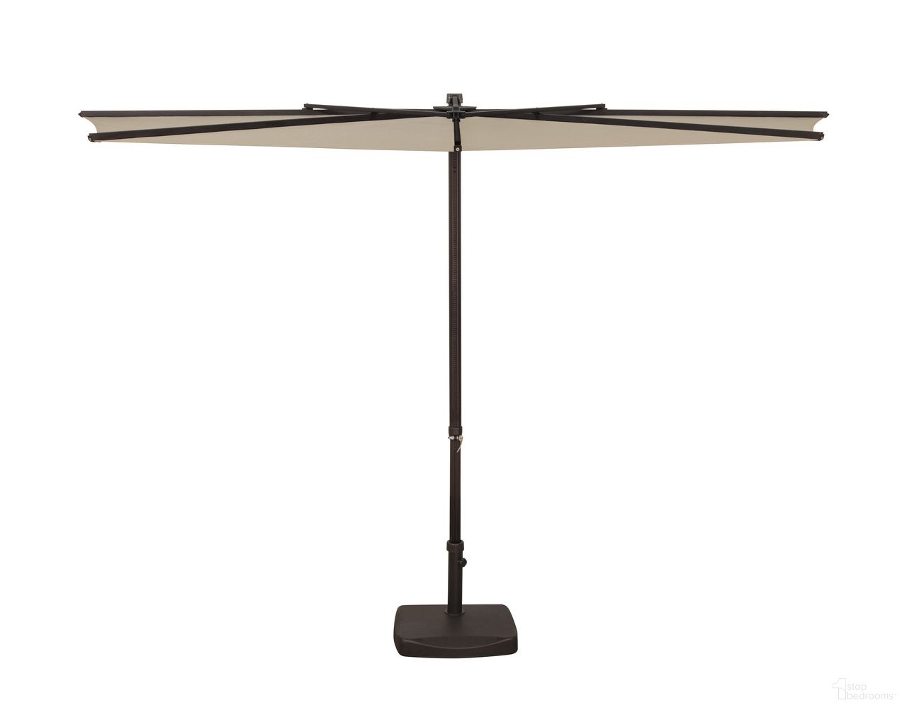 Amelia 9' Half Umbrella In Antique Beige