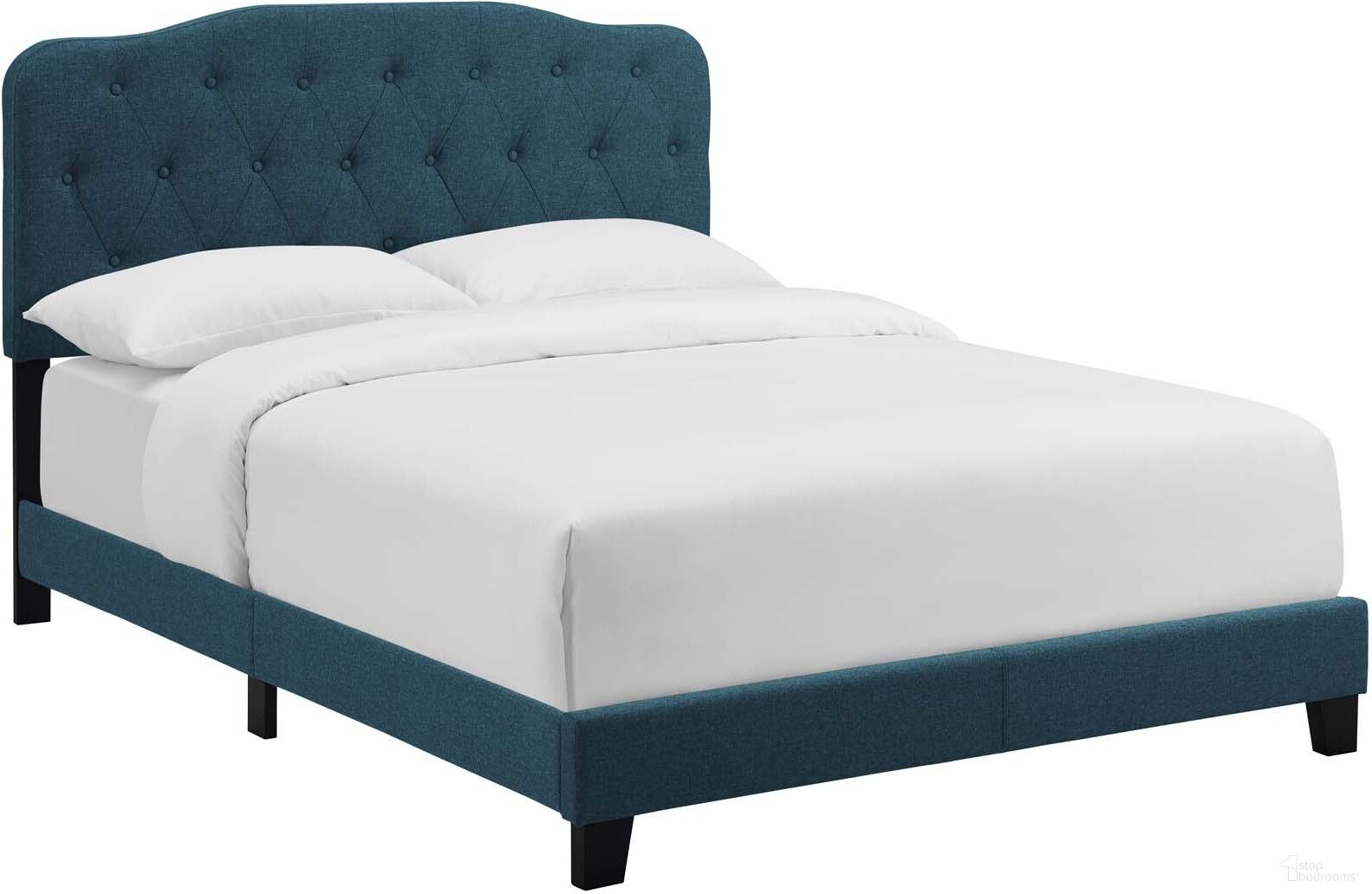 The appearance of Amelia Azure Full Upholstered Fabric Bed designed by Modway in the modern / contemporary interior design. This azure piece of furniture  was selected by 1StopBedrooms from Amelia Collection to add a touch of cosiness and style into your home. Sku: MOD-5839-AZU. Bed Type: Panel Bed. Bed Size: Full. Material: Rubberwood.