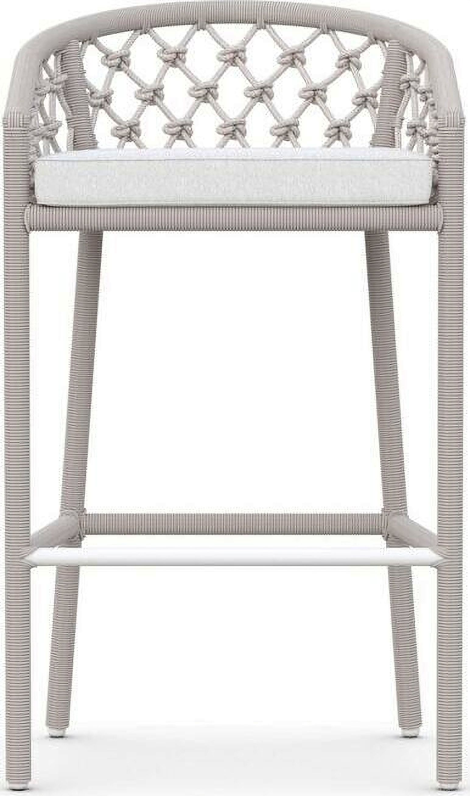 The appearance of Amelia Barstool with Cushion In Polar and Matte White designed by Azzurro Living in the coastal interior design. This polar/matte white piece of furniture was selected by 1StopBedrooms from Amelia Collection to add a touch of cosiness and style into your home. Sku: AME-R06BS-CU. Material: Aluminum.