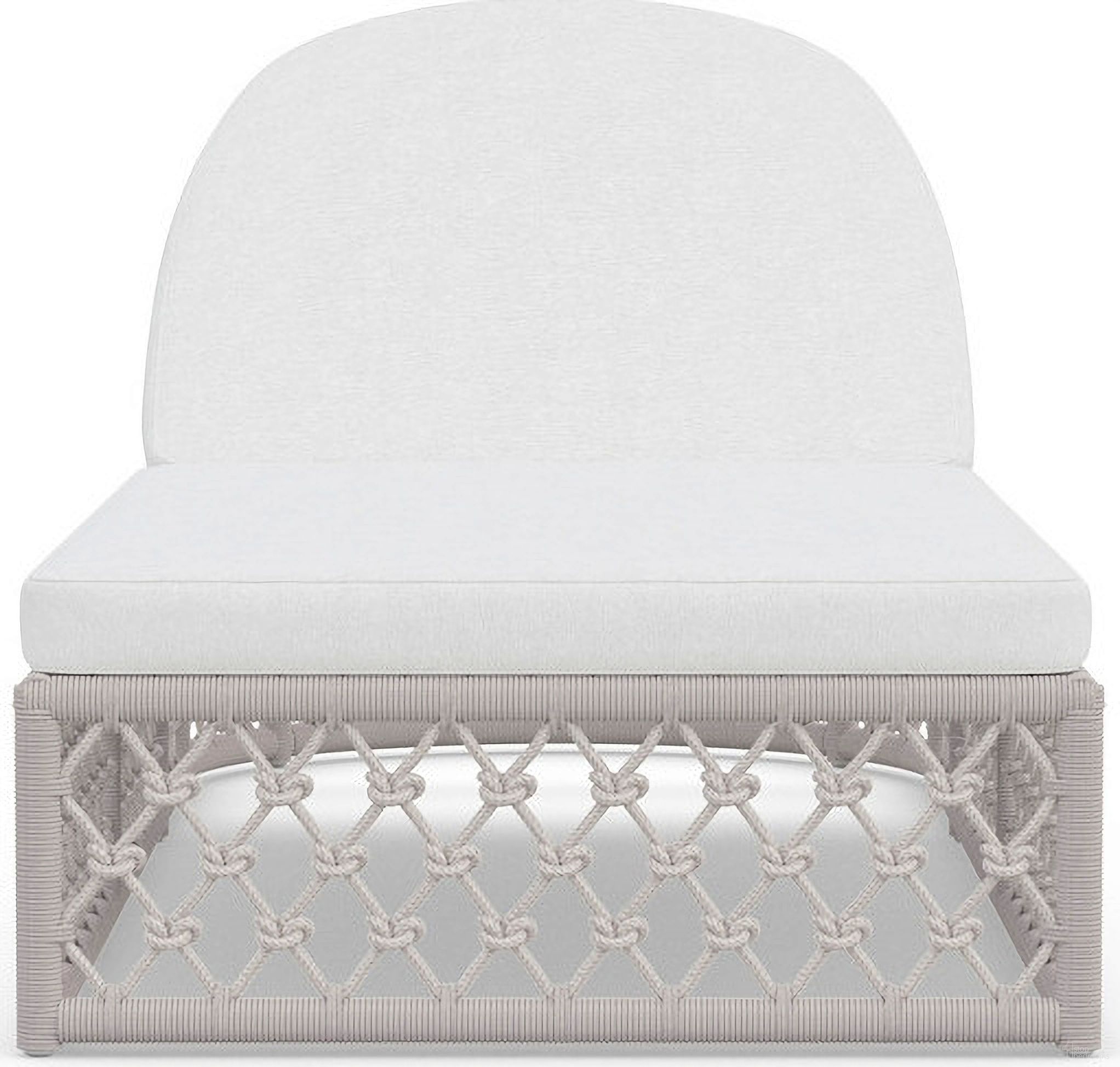 The appearance of Amelia Chaise Lounge with Cushion In Polar and Matte White designed by Azzurro Living in the coastal interior design. This polar/matte white piece of furniture was selected by 1StopBedrooms from Amelia Collection to add a touch of cosiness and style into your home. Sku: AME-R06L1-CU. Material: Aluminum.