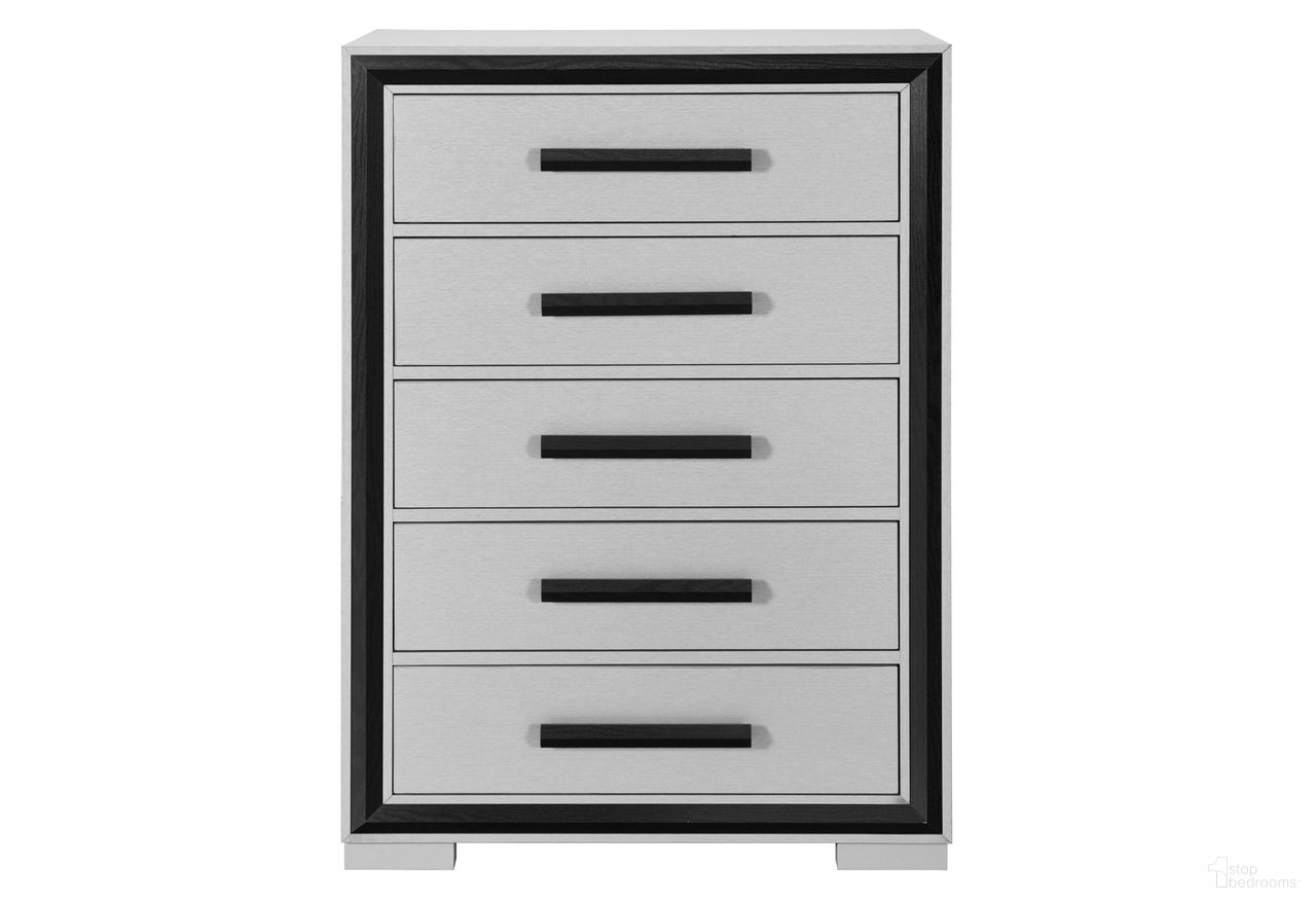 The appearance of Amelia Chest In Black And Light Grey designed by Global Furniture USA in the modern / contemporary interior design. This black and grey piece of furniture was selected by 1StopBedrooms from Amelia Collection to add a touch of cosiness and style into your home. Sku: AMELIA-GREY/BLACK-CH. Material: Chip Board.