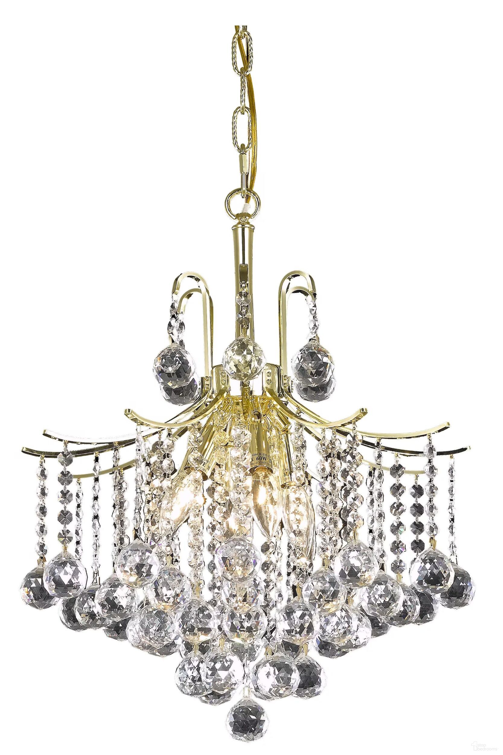 The appearance of Amelia Gold Pendant LD8200D17G designed by Elegant Lighting in the transitional interior design. This gold piece of furniture  was selected by 1StopBedrooms from Amelia Collection to add a touch of cosiness and style into your home. Sku: LD8200D17G. Material: Steel.