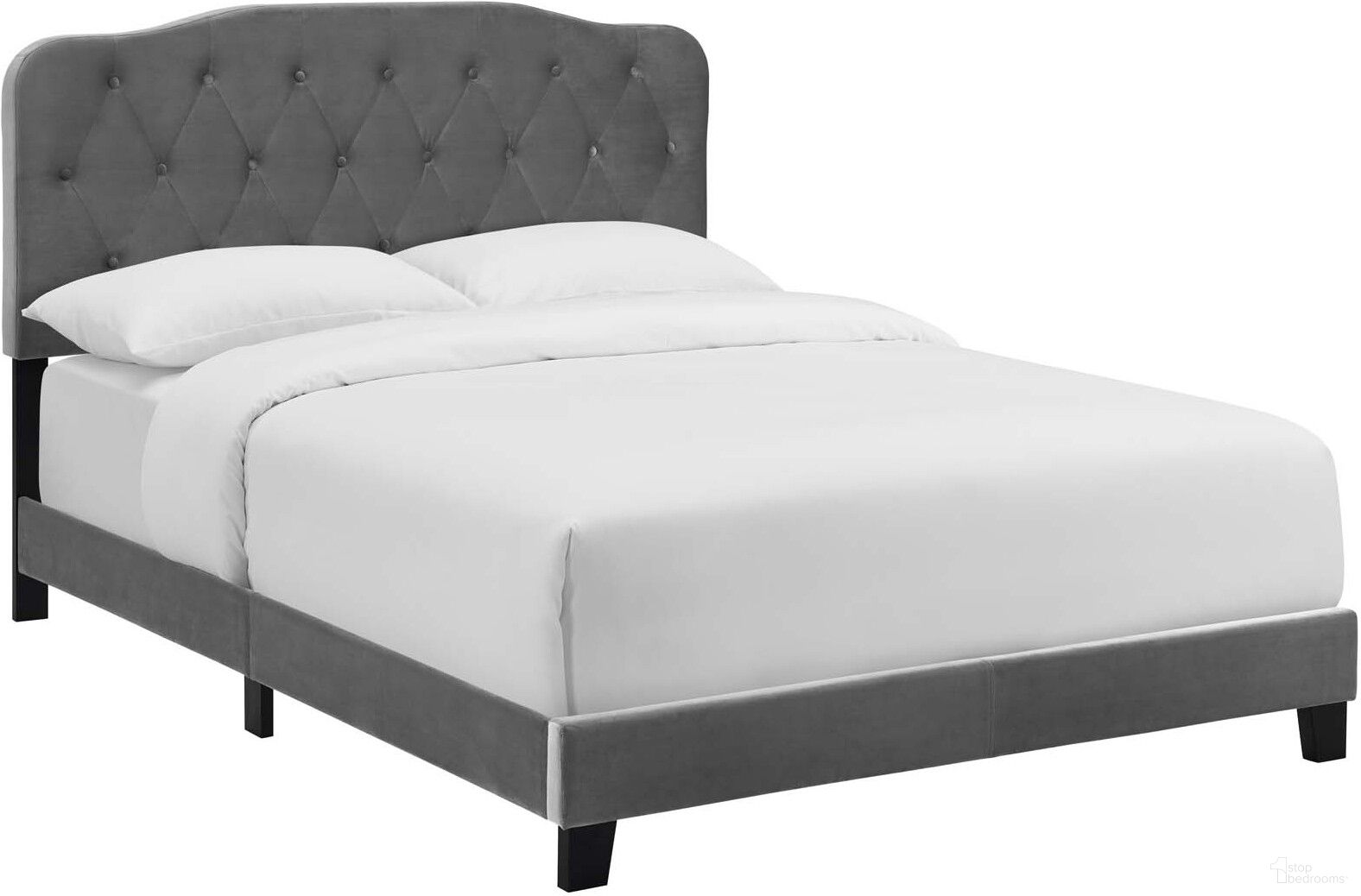 Amelia Gray Queen Performance Velvet Bed
