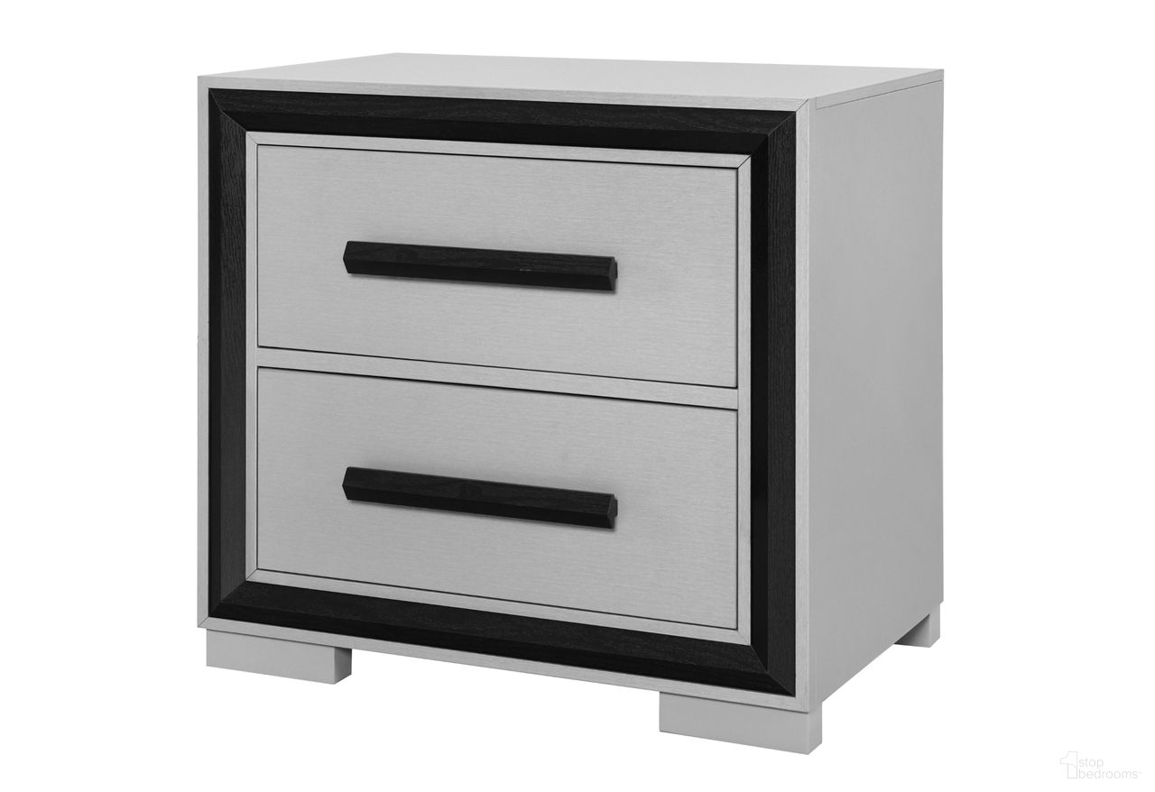 The appearance of Amelia Nightstand In Black And Light Grey designed by Global Furniture USA in the modern / contemporary interior design. This black and grey piece of furniture was selected by 1StopBedrooms from Amelia Collection to add a touch of cosiness and style into your home. Sku: AMELIA-GREY/BLACK-NS. Material: Chip Board.