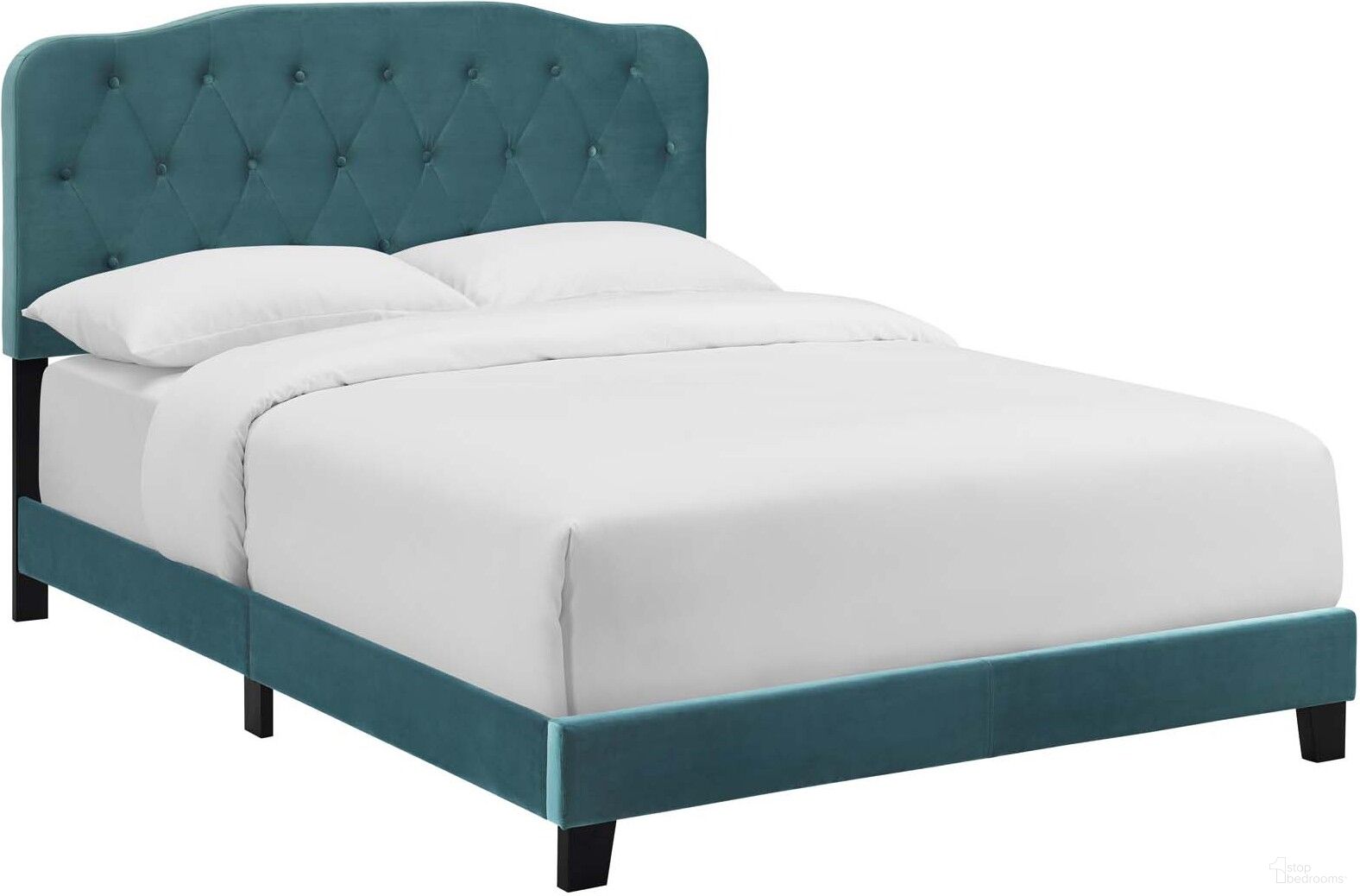The appearance of Amelia Sea Blue Queen Performance Velvet Bed designed by Modway in the modern / contemporary interior design. This sea blue piece of furniture was selected by 1StopBedrooms from Amelia Collection to add a touch of cosiness and style into your home. Sku: MOD-5864-SEA. Bed Type: Panel Bed. Bed Size: Queen. Material: Rubberwood.