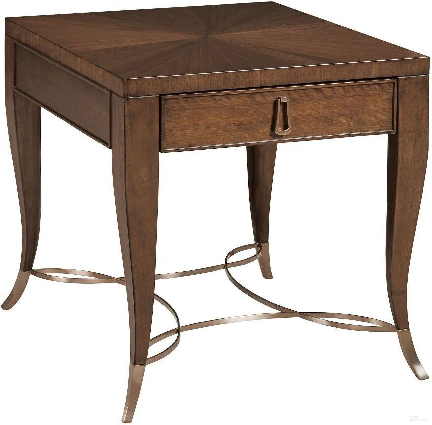 The appearance of Vantage End Table In Warm Brown designed by American Drew in the transitional interior design. This warm brown piece of furniture  was selected by 1StopBedrooms from Vantage Collection to add a touch of cosiness and style into your home. Sku: 929-915. Material: Wood.
