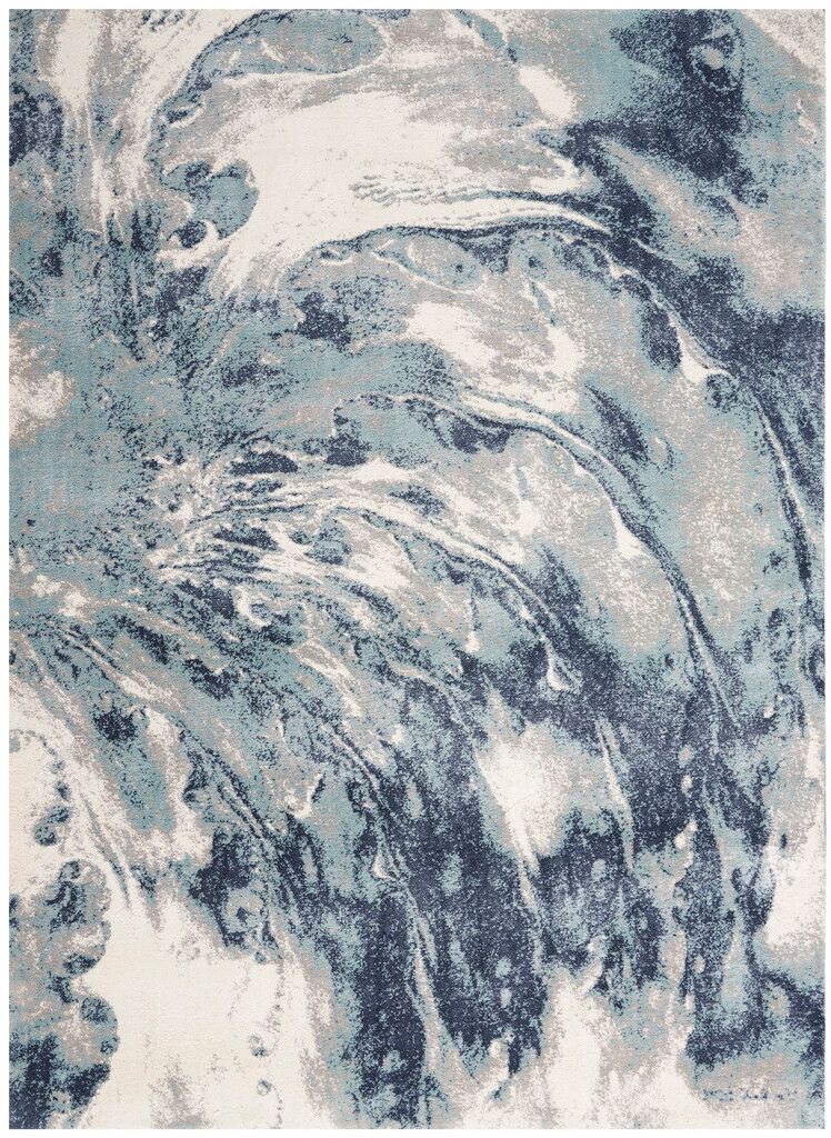 The appearance of American Manor 3'11" x 5'11" Modern Indoor Rug In Blue and Ivory designed by Nourison in the modern / contemporary interior design. This blue and ivory piece of furniture was selected by 1StopBedrooms from American Manor Collection to add a touch of cosiness and style into your home. Sku: 99446883100. Material: Polypropylene.