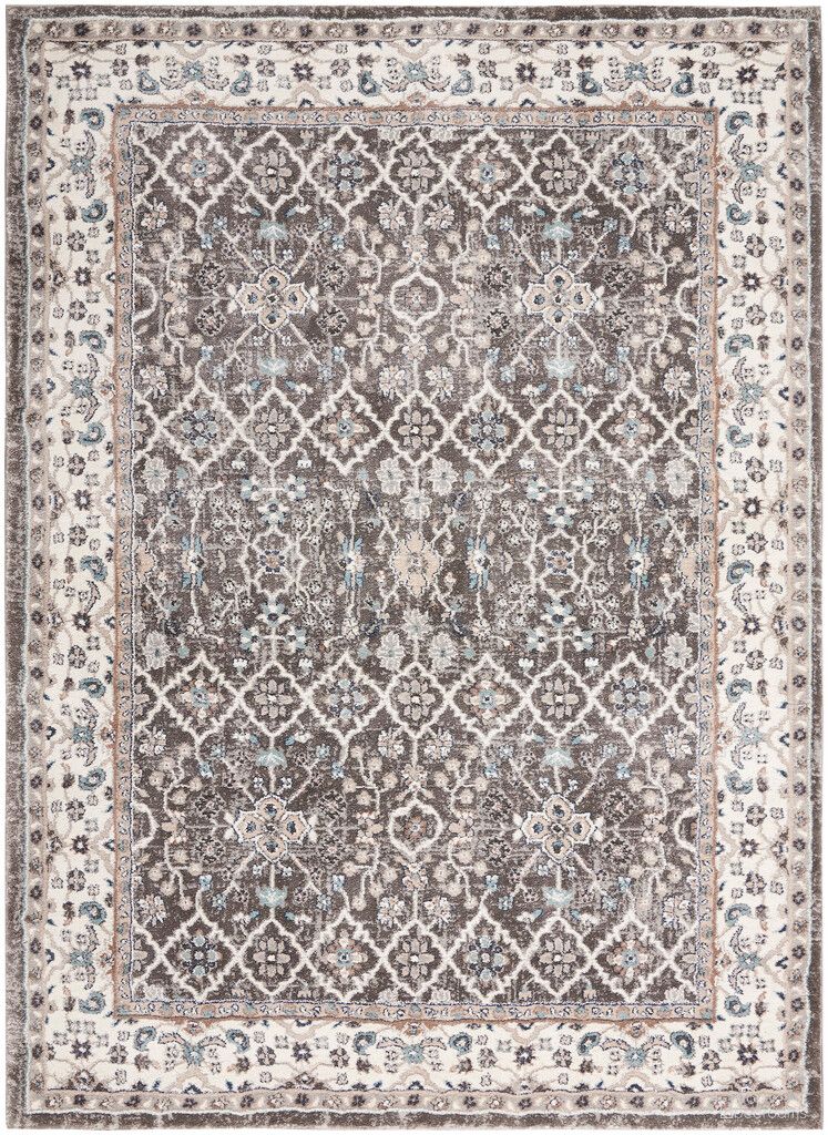 The appearance of American Manor 3'11" x 5'11" Indoor Rug In Grey and Ivory designed by Nourison in the rustic / southwestern interior design. This grey/ivory piece of furniture was selected by 1StopBedrooms from American Manor Collection to add a touch of cosiness and style into your home. Sku: 99446883025. Material: Polypropylene.