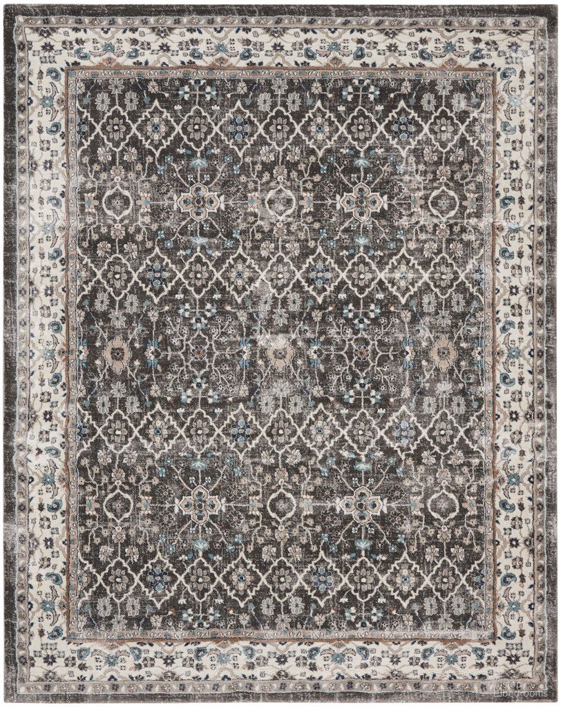 The appearance of American Manor 7'10" x 9'10" Indoor Rug In Grey and Ivory designed by Nourison in the rustic / southwestern interior design. This grey/ivory piece of furniture  was selected by 1StopBedrooms from American Manor Collection to add a touch of cosiness and style into your home. Sku: 99446883278. Material: Polypropylene.