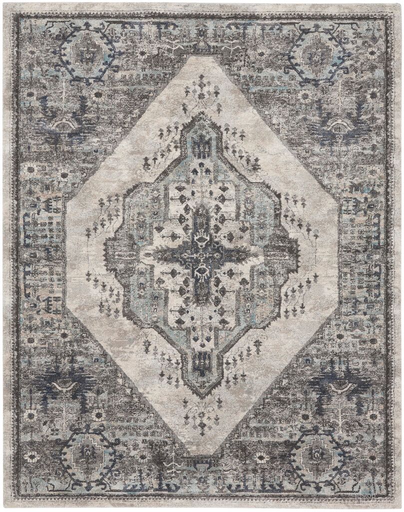 The appearance of American Manor 7'10" x 9'10" Indoor Rug In Grey designed by Nourison in the country / farmhouse interior design. This grey piece of furniture was selected by 1StopBedrooms from American Manor Collection to add a touch of cosiness and style into your home. Sku: 99446883834. Material: Polypropylene.