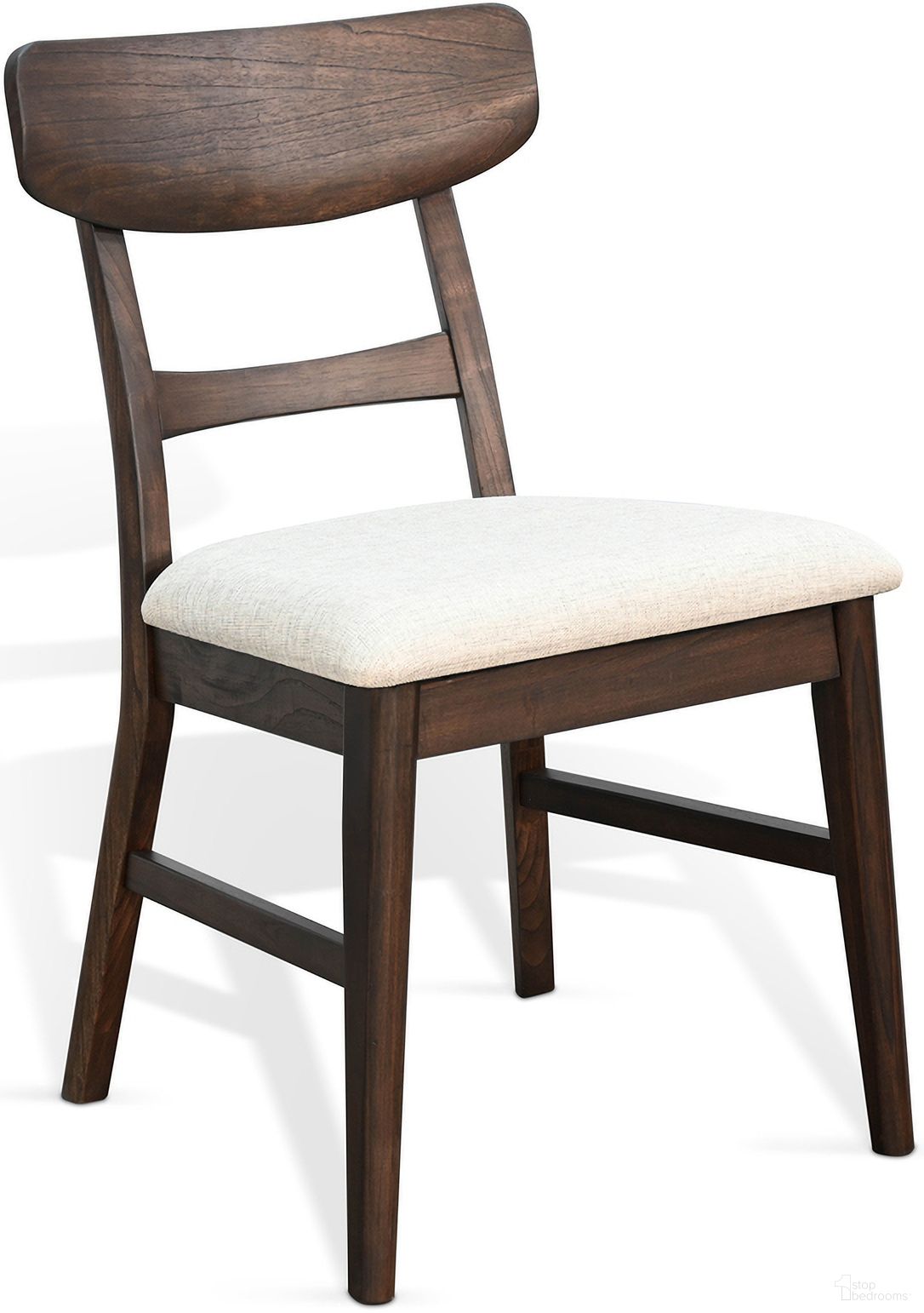 The appearance of American Modern Dining Chair with Cushion Seat Set of 2 In Walnut designed by Sunny Designs in the transitional interior design. This walnut piece of furniture  was selected by 1StopBedrooms from American Modern Collection to add a touch of cosiness and style into your home. Sku: 1422WL. Material: Solid Wood. Chair Type: Side Chair.