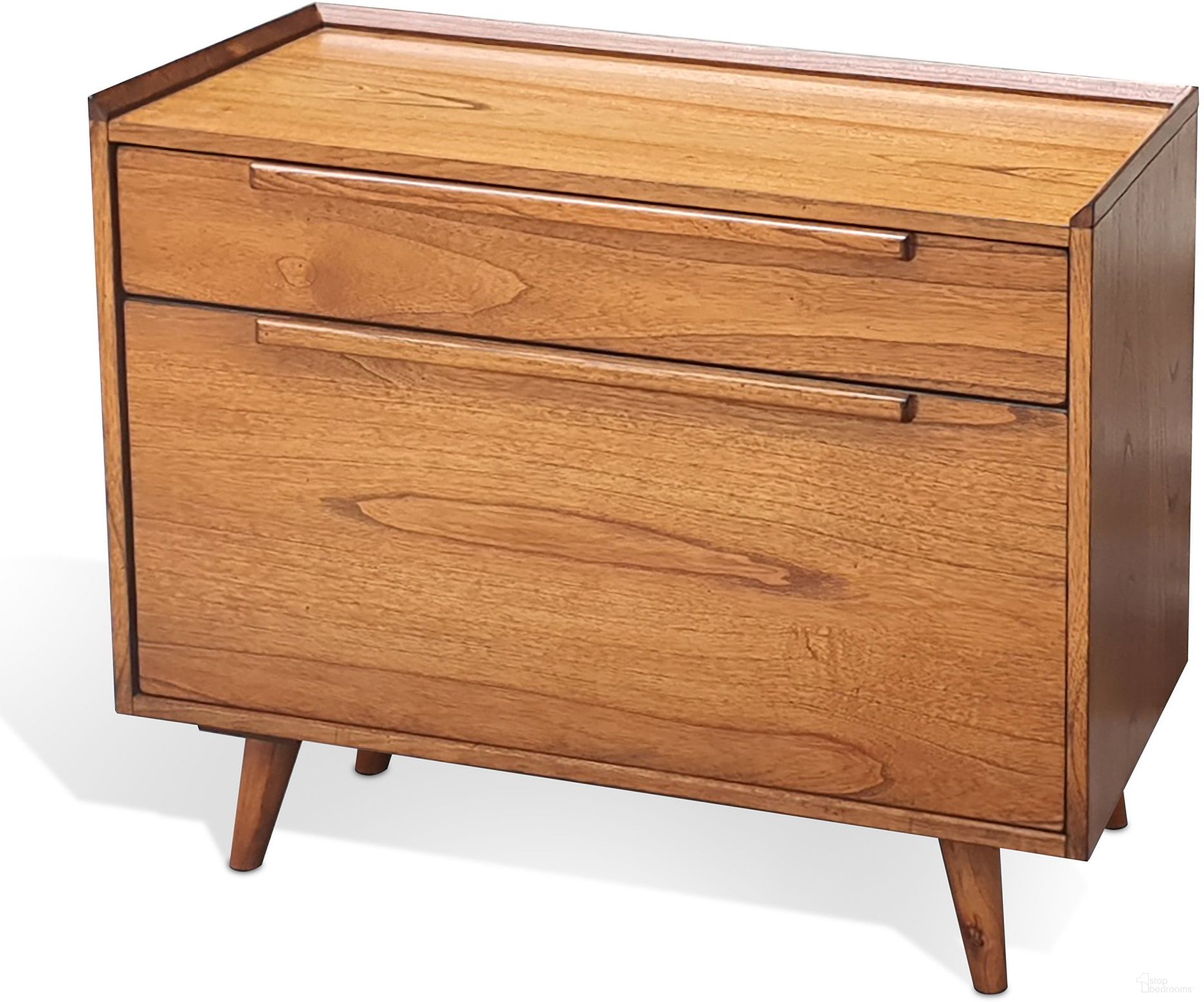 The appearance of American Modern Lateral File Cabinet In Cinnamon designed by Sunny Designs in the transitional interior design. This cinnamon piece of furniture was selected by 1StopBedrooms from American Modern Collection to add a touch of cosiness and style into your home. Sku: 2845CN-F. Material: Solid Wood.